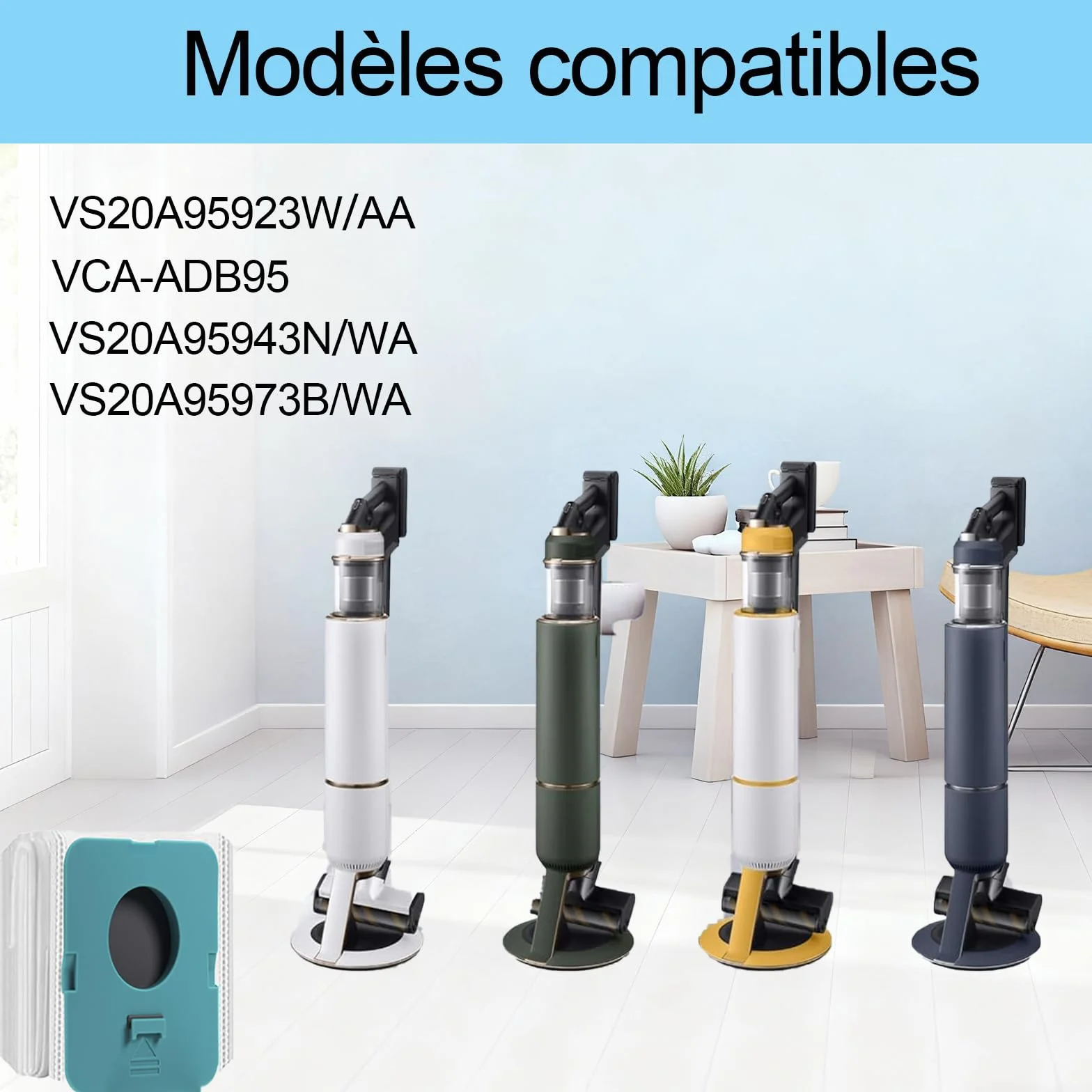 Worki do odkurzacza Samsun g Bespoke Jet VCA-ADB95 zestaw worków do odkurzacza do stacji czyszczącej Samsun g Bespoke Jet-Clean Station VS20A95923W, bezprzewodowy pręt Vacuum Cleaner Accessories
