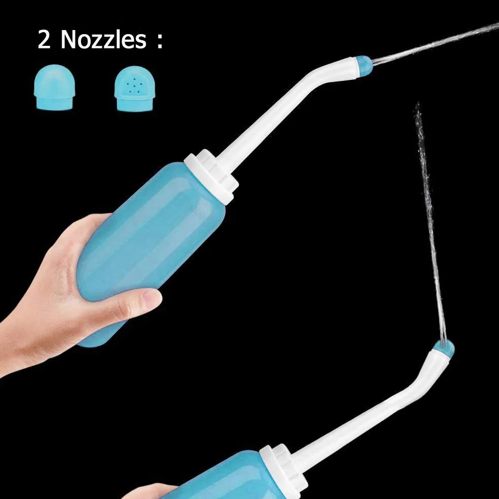 CROING Opakowanie 2-500 ml bidetu podróżnego na niezbędne artykuły poporodowe - butelka do spłukiwania do góry nogami - przenośny bidet (zielony)