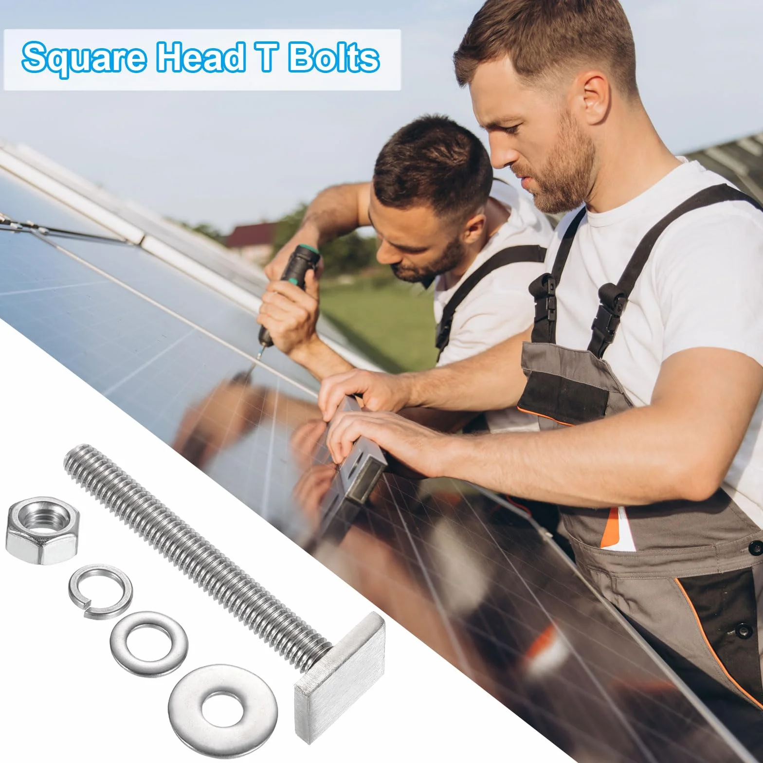 PATIKIL Adapter T-Nut Kamienie rowkowe M8 x 65 mm, 4 zestawy bagażników ze stali nierdzewnej, kamienie rowkowe, śruby z nakrętką, podkładki, do bagażników relingowych, rowerowych, bagażników dachowych