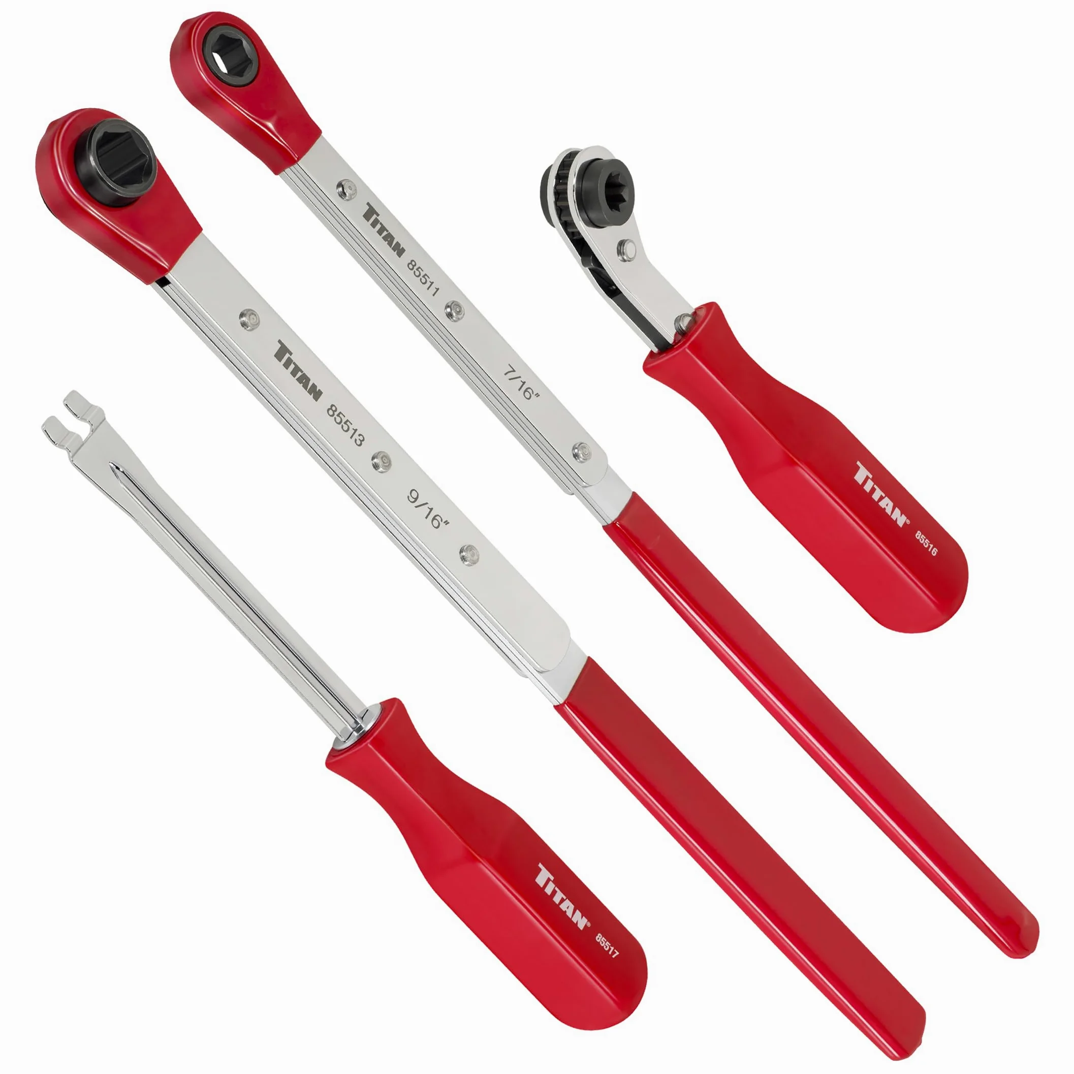 TITAN 85569 4-częściowy zestaw narzędzi do regulacji luzu i kluczy