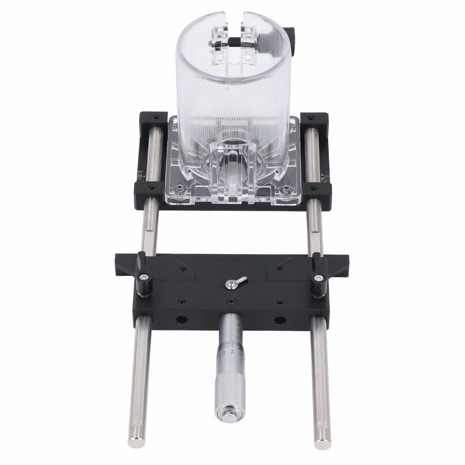 FTVOGUE Przyrząd do Frezowania Rowków 65 Mm Przyrząd do Frezowania ze Stopu Aluminium Mikroregulacja od 0 18 Mm Dokładność 0,01 Wyrównywania Kołków Rowkowanie i Obróbka Drewna Zastosowanie Podstawy