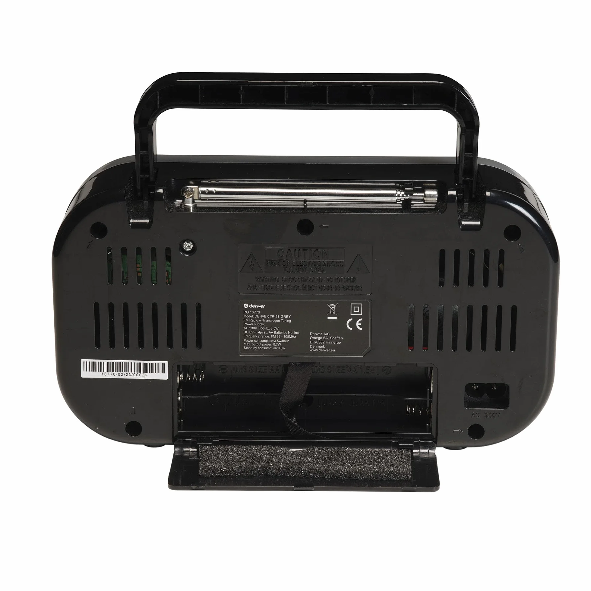 Denver TR-51 radio FM analogowe szare