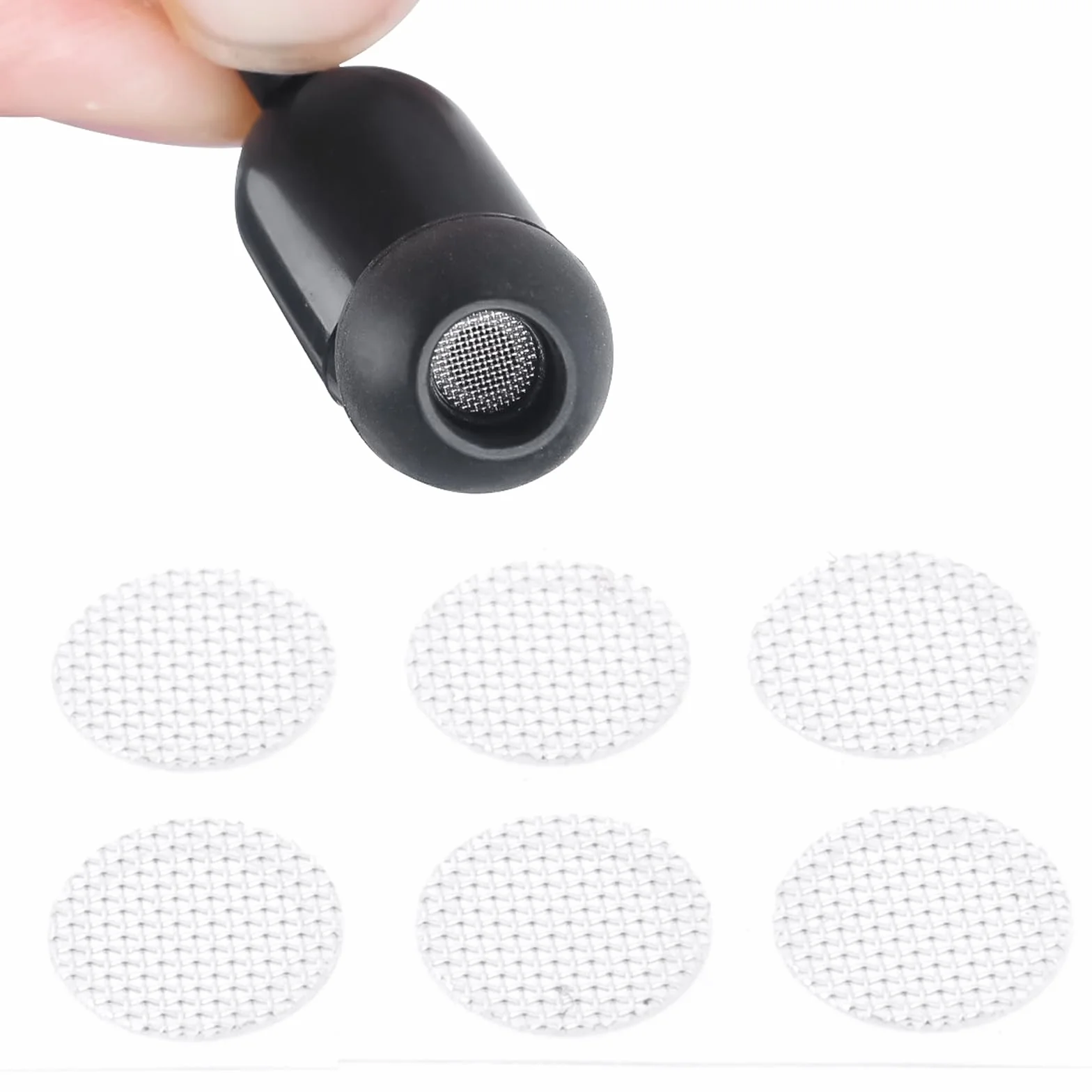 ECSiNG 40 szt. Filtr do słuchawek Ochrona przed kurzem Siatka Akcesoria do słuchawek 4,0 mm 4,2 mm 4,8 mm 5 mm Nadaje się do mikrofonu lub głośnika biały