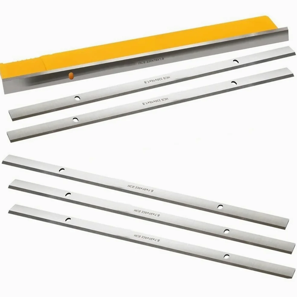 Ostrza strugarskie, 3 pary noży do strugania drewna HCS o grubości 330 mm, x 16 1,8, 13 cali