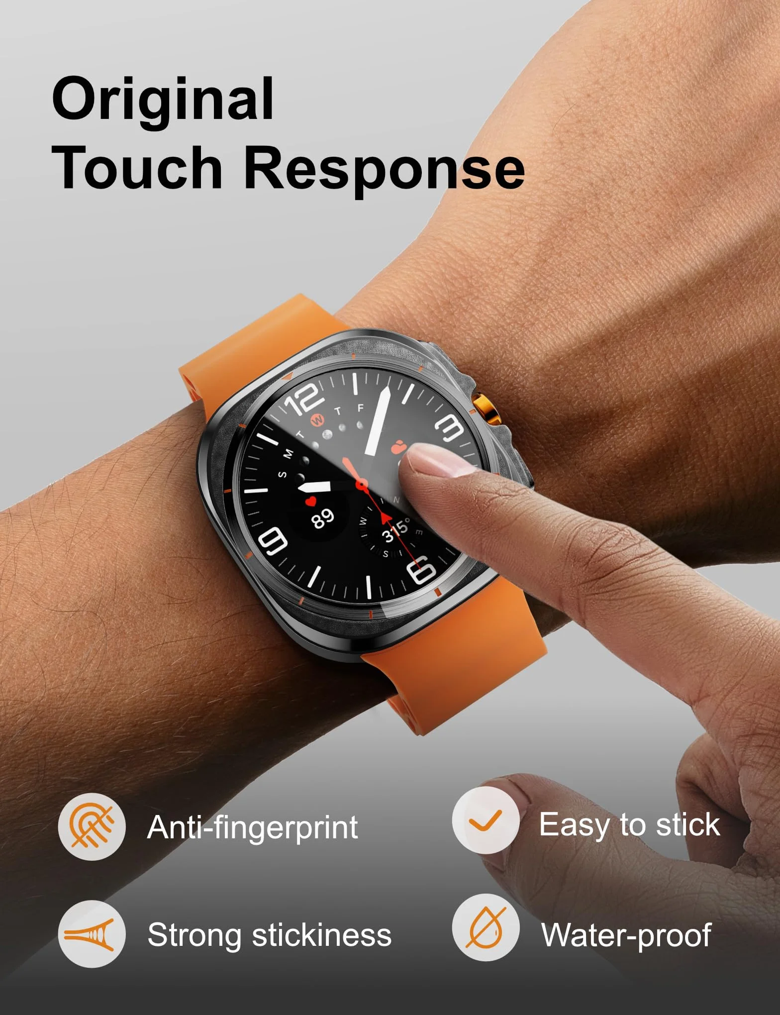 Sinoacc 6-pak ochraniaczy ekranu 47 mm do Galaxy Watch Ultra / Galaxy Watch 6 Classic, szkło hartowane, odporne na zarysowania, pyłoszczelne