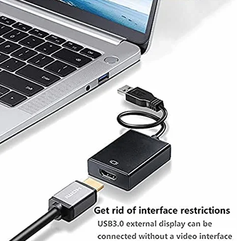 Adapter USB na HDMI USB 3.0 2.0 Audio Video do Windows PC Laptop Projektor