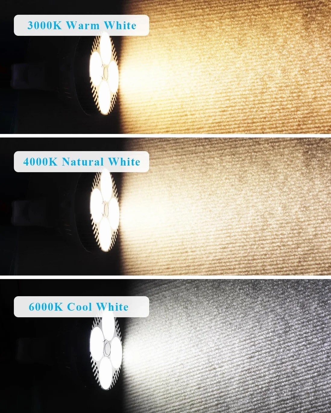 Super jasna żarówka LED PAR30 35 W, reflektor szynowy E27 z wentylatorem do oświetlenia wpuszczanego, 1 opakowanie(4000K Natural White)