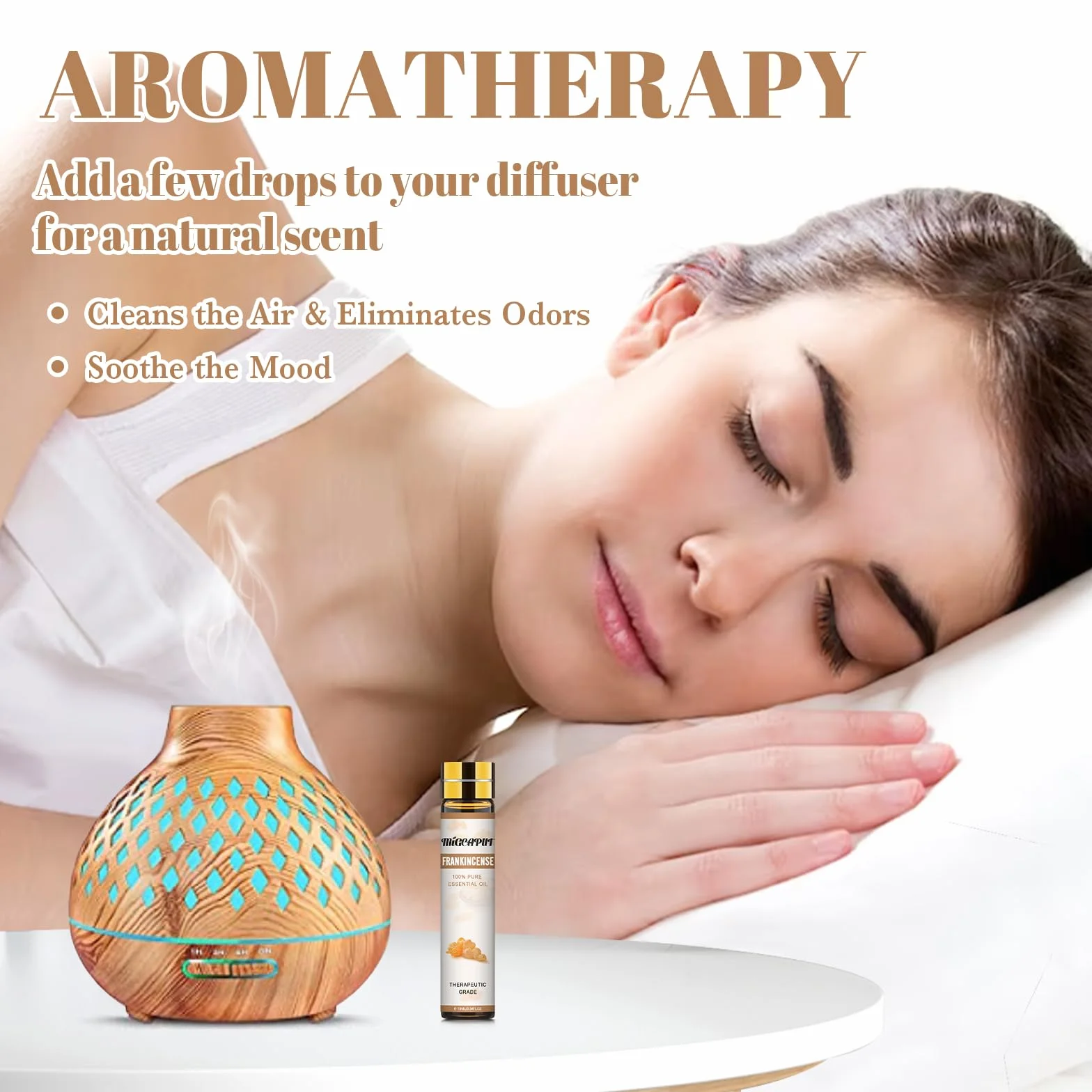 MIGCAPUT Olejek Eteryczny z Kadzidłowca 2 x 10ML, 100% Naturalny Olejki Aromaterapeutyczny Klasy Terapeutycznej, Zestaw Olejków Eterycznych do Dyfuzora Nawilżacza, SPA, Masażu, Mydła