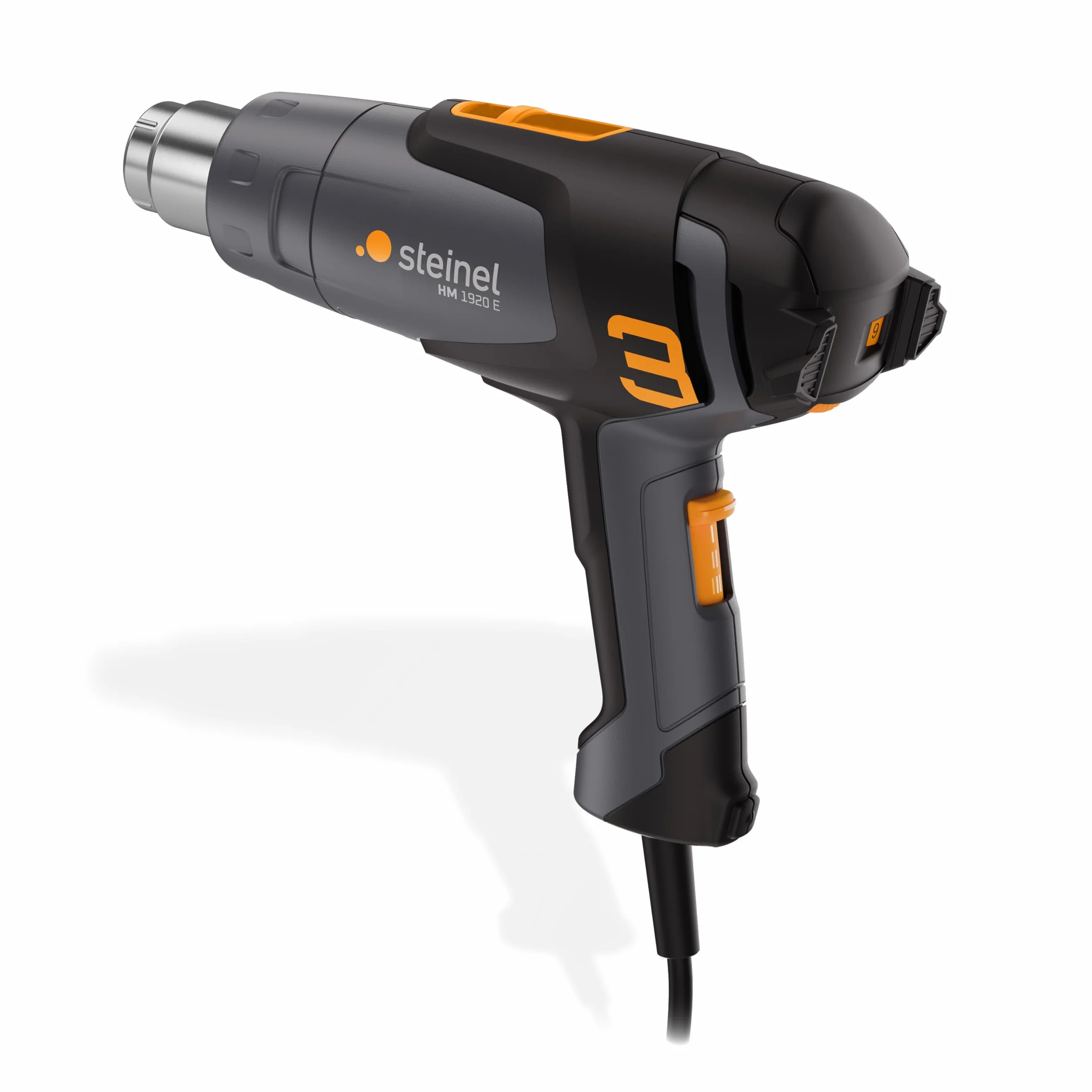 Steinel Pistolet grzewczy HM 1920 E, 2000 W, 80-600°C, pistolet na gorące powietrze z grzałką ceramiczną, do obkurczania, foliowania i zgrzewania tworzyw sztucznych