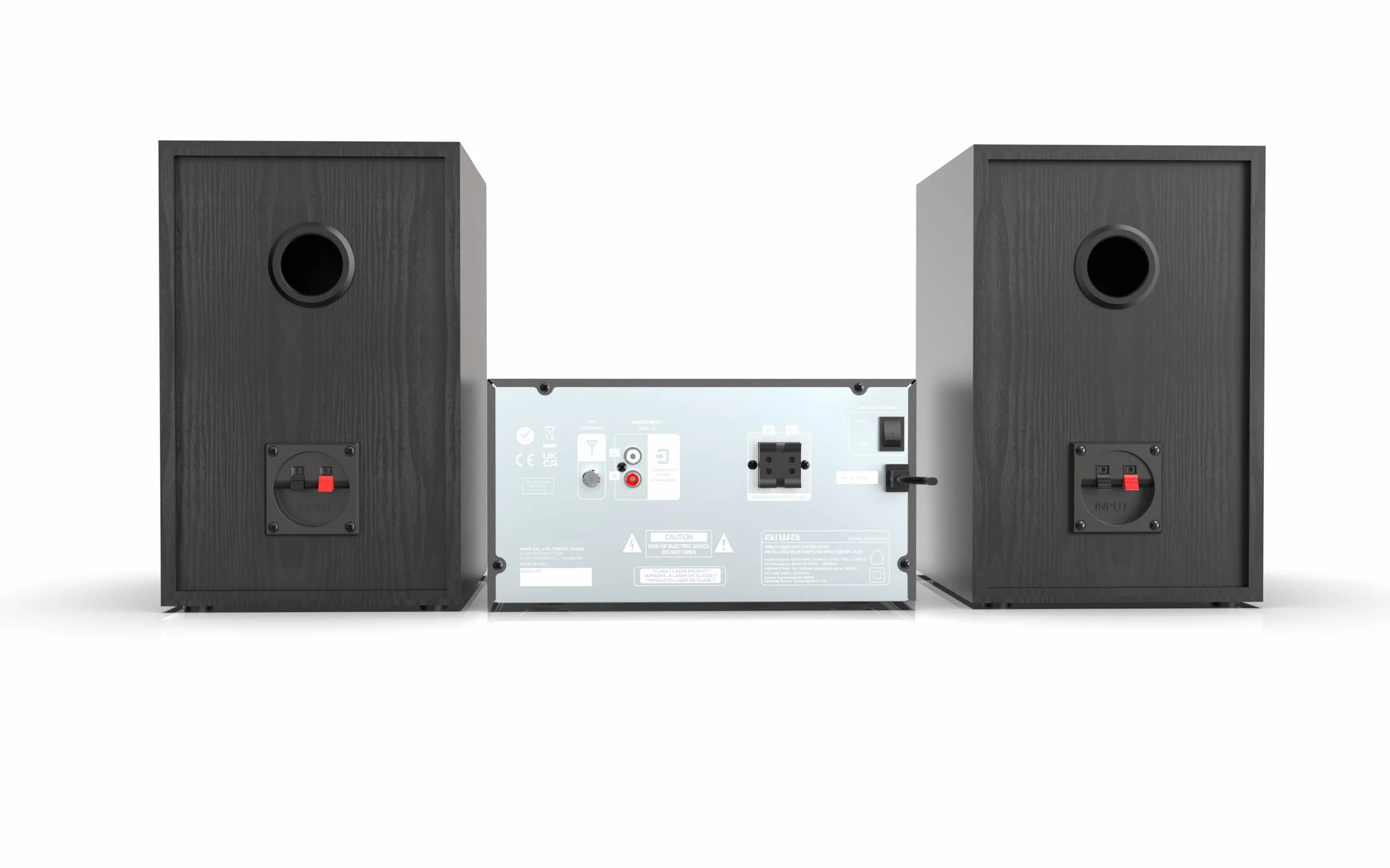 Mikrowieża Aiwa MSBTU-600 Bluetooth, CD, USB, AUX IN, moc wyjściowa 2 x 50 W RMS, kolor: czarny