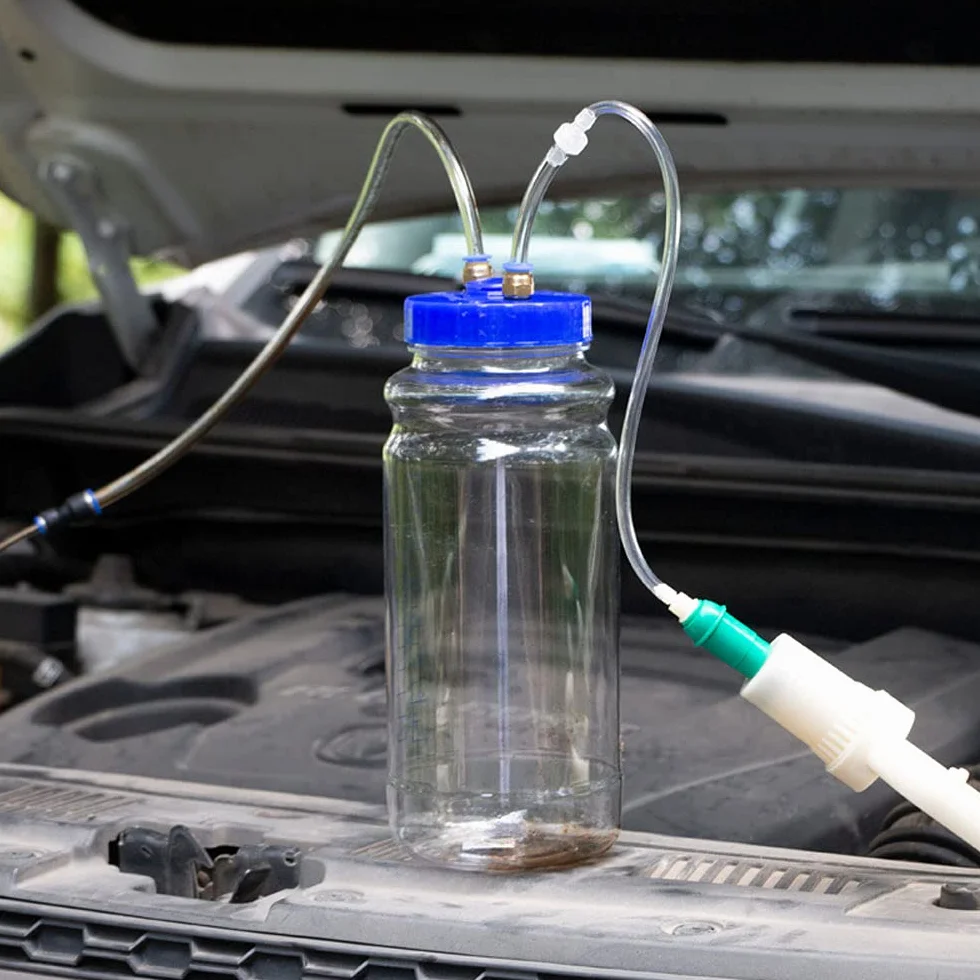 Wakects 2L Ręczna Zmiana Oleju Pompa Próżniowa Silnik Silnik Wyciągnik Ssanie z przezroczystą butelką i Zatrzaskiem Podciśnienia do Automotive Konserwacja