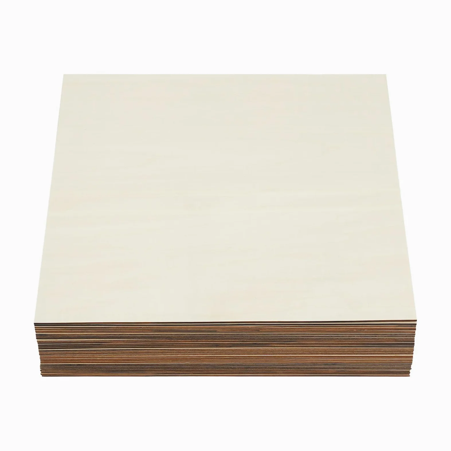 Zestaw 30 płyt Basswood 40 x 40 cm | grubość 2,7 mm | płyty ze sklejki z drewna lipowego | idealne do cięcia laserowego, CNC, modelarstwa i majsterkowania | naturalny rysunek słojów drewna | łatwe