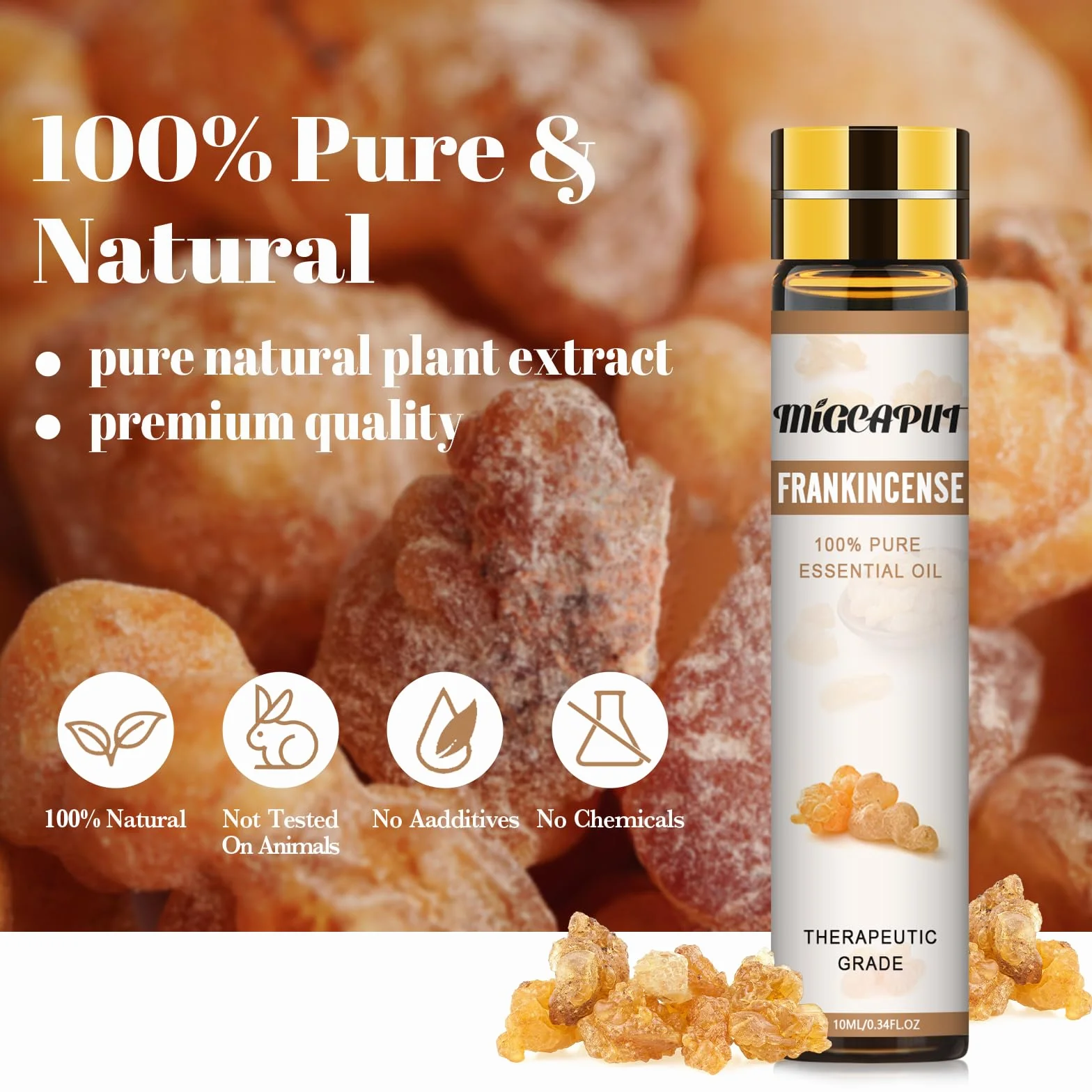 MIGCAPUT Olejek Eteryczny z Kadzidłowca 2 x 10ML, 100% Naturalny Olejki Aromaterapeutyczny Klasy Terapeutycznej, Zestaw Olejków Eterycznych do Dyfuzora Nawilżacza, SPA, Masażu, Mydła