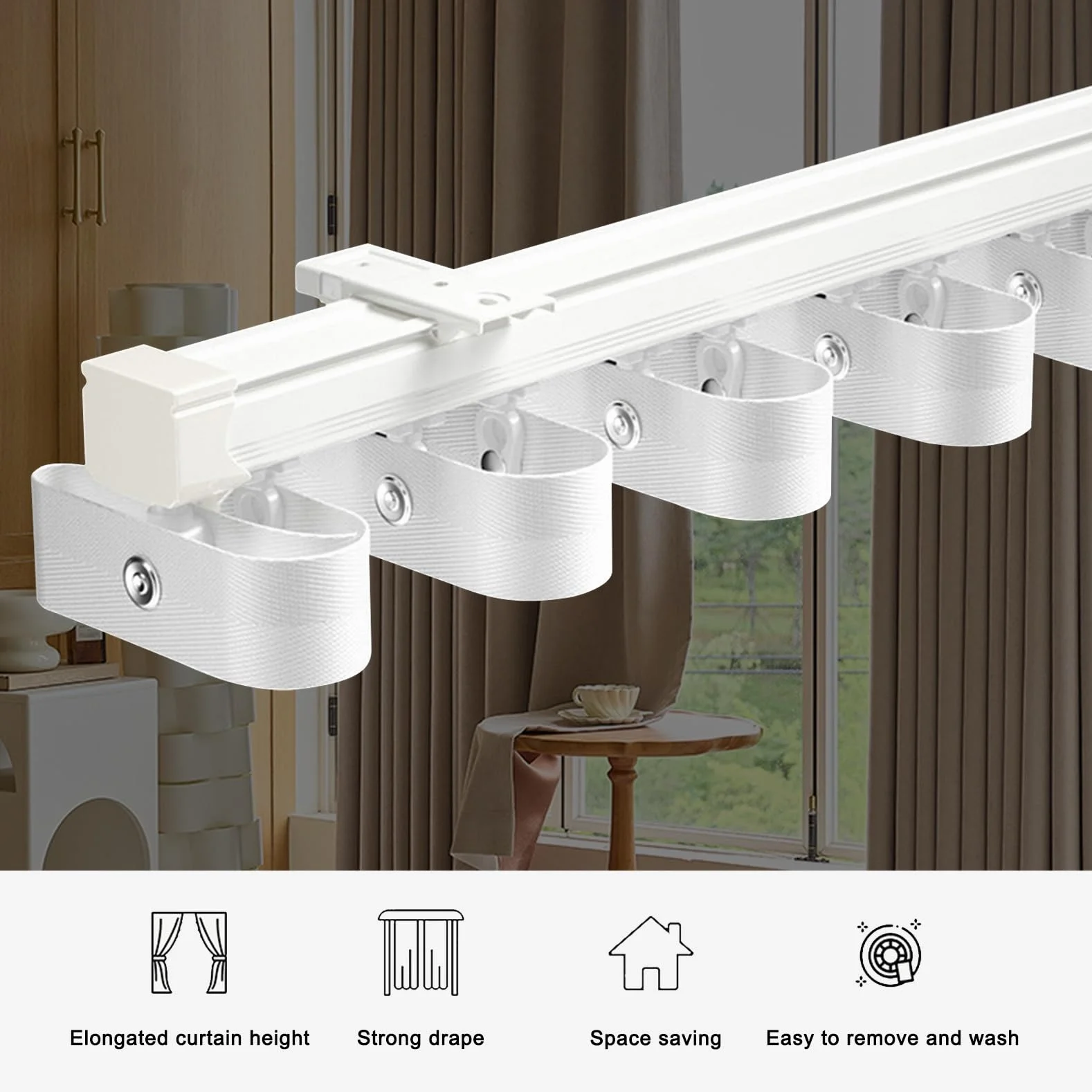Wytrzymały system szyn górskich ze stopu aluminium – prosty tor do pojedynczego otwarcia 7,6 cm koło pasowe ciche działanie, trwałe zastosowanie na zewnątrz, idealne do górskich przygód