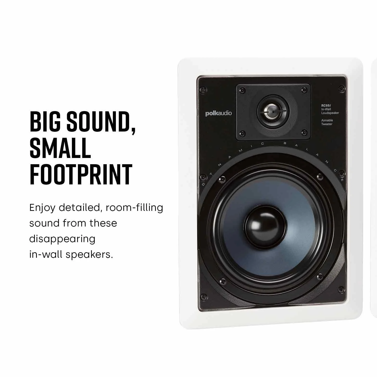 Polk Audio RC65i głośniki ścienne 2-drożne 16.5 cm 2 sztuki wodoodporne białe