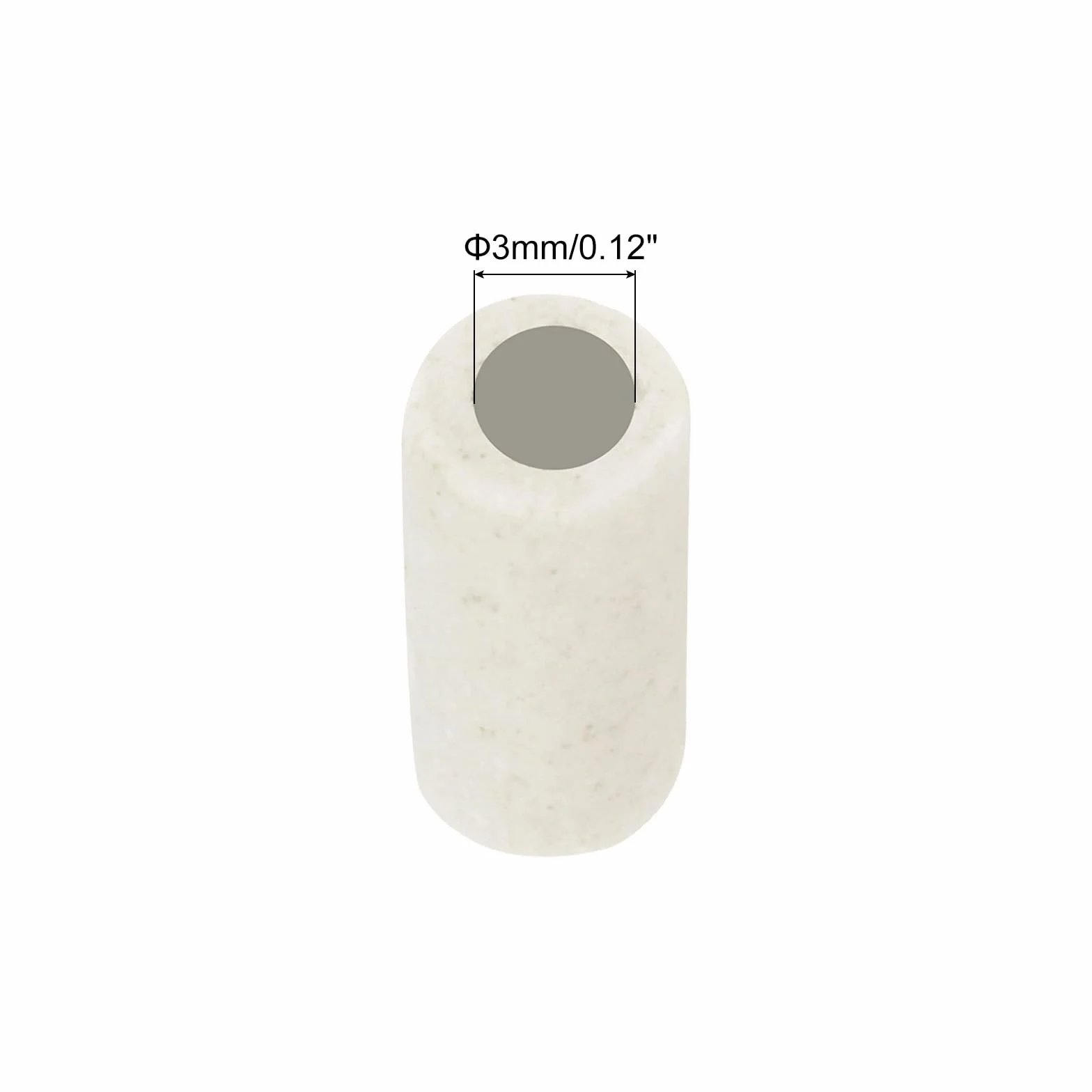 QUARKZMAN 50 sztuk 3 mm średnica rury ceramicznej izolowane wiązki przewodów elektronicznych ochrona izolacji cieplnej pojedynczy otwór, 6 mm x 10 mm
