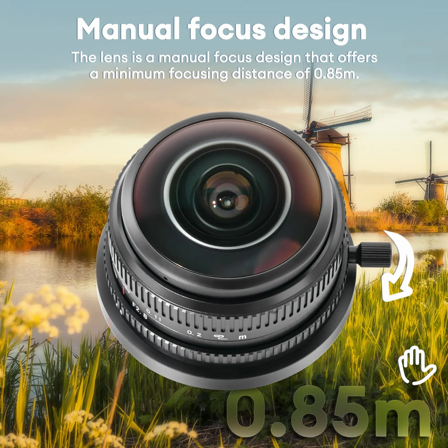 7artisans 4 mm F2.8 okrągły obiektyw typu rybie oko 225° do Sony E-mount APS-C