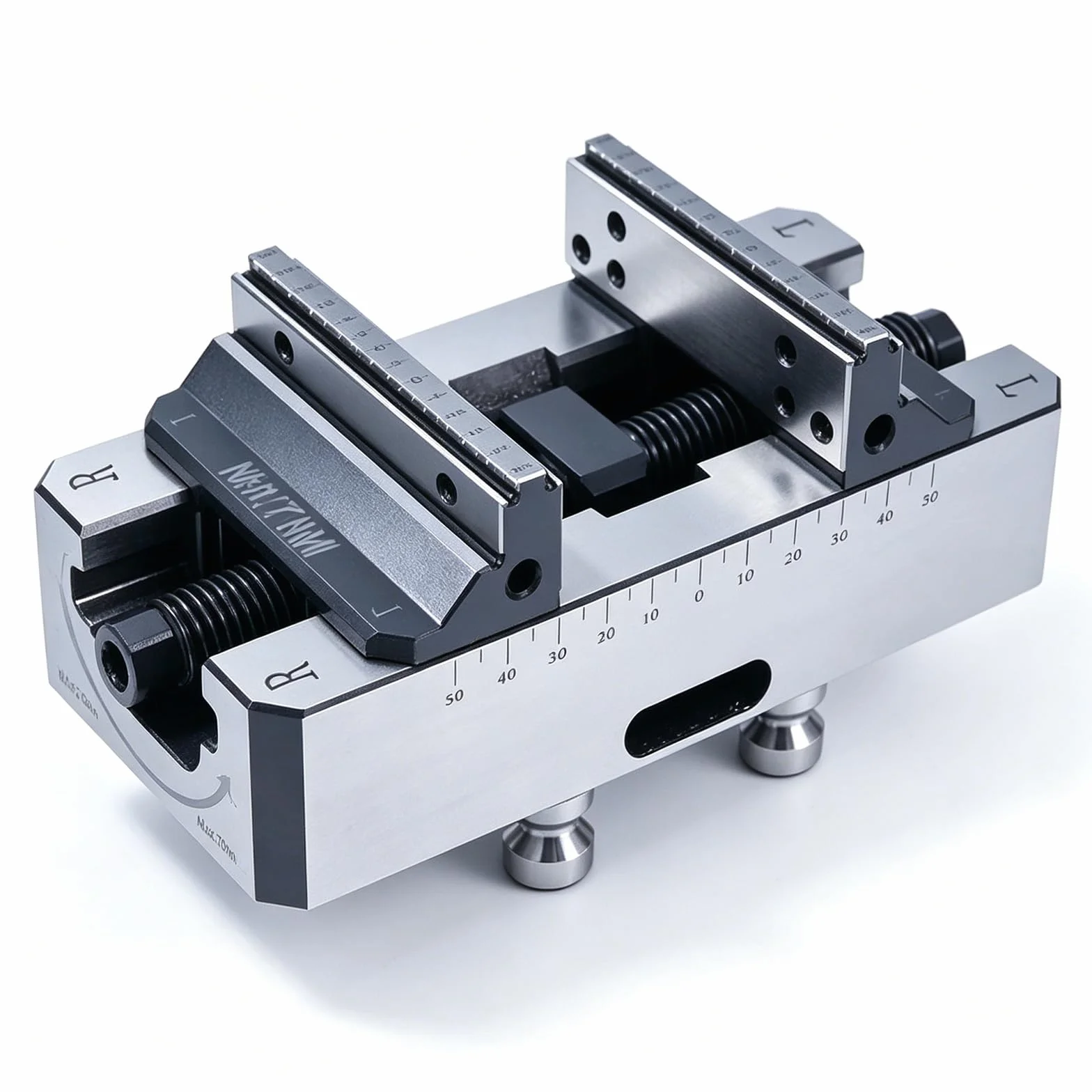 Precyzyjne imadło samocentrujące do maszyn CNC (model H77-160) – zakres mocowania 6–160 mm; idealne do frezowania, wiercenia i gwintowania
