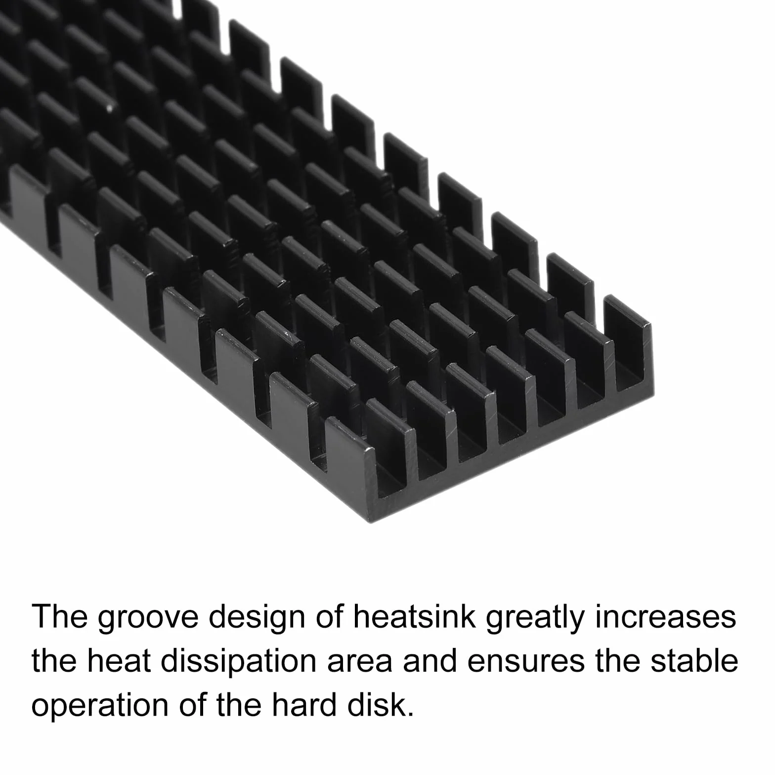 QUARKZMAN Radiator M.2 2280 NVMe SSD Aluminiowy 70 x 22 x 6 mm Czarny