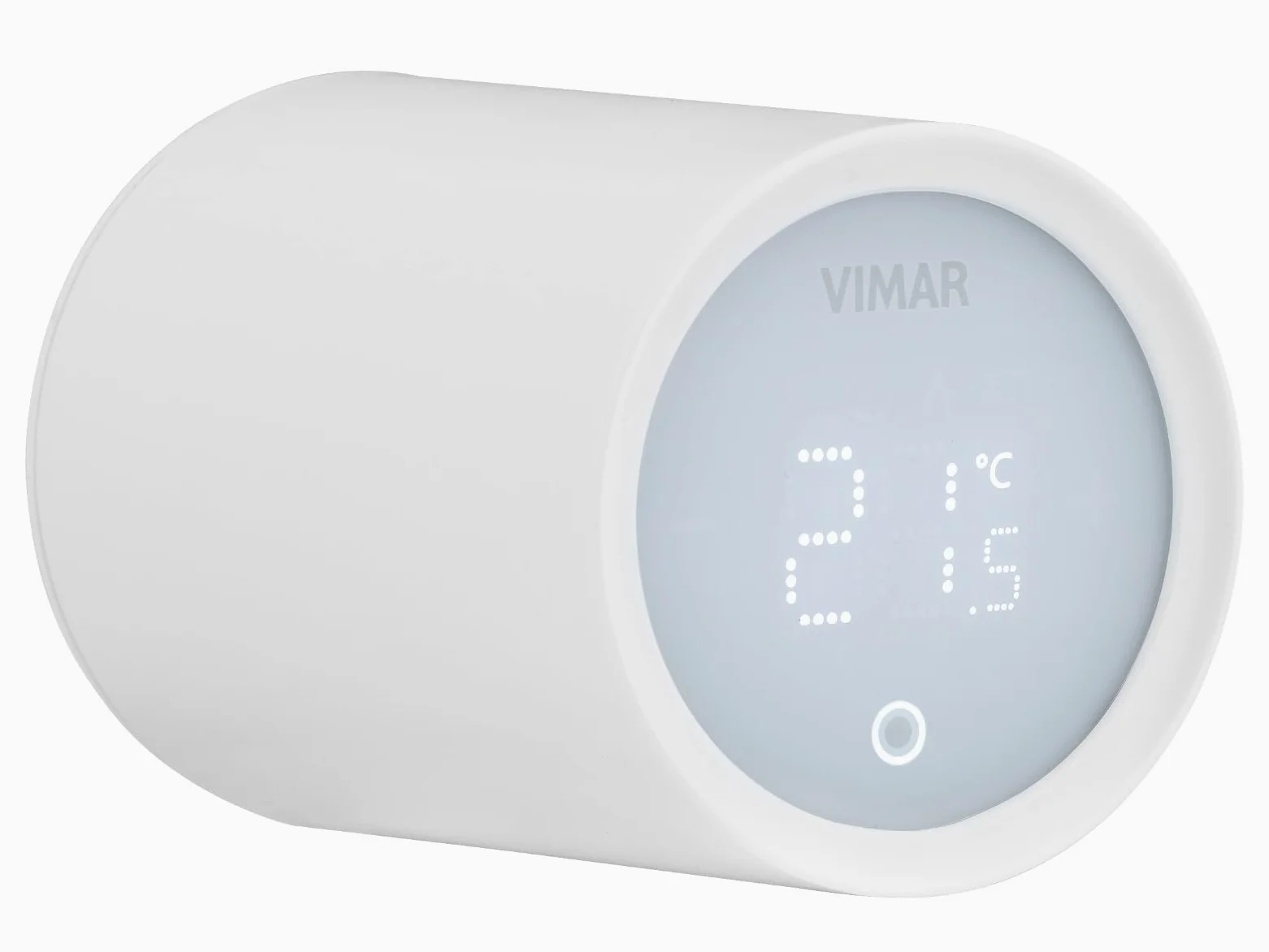 Vimar 03989 Inteligentny zawór termostatyczny do grzejników, zdalne sterowanie głosem i sterowaniem głosem, większa oszczędność energii, łatwa instalacja i szeroka kompatybilność dzięki dostarczonym