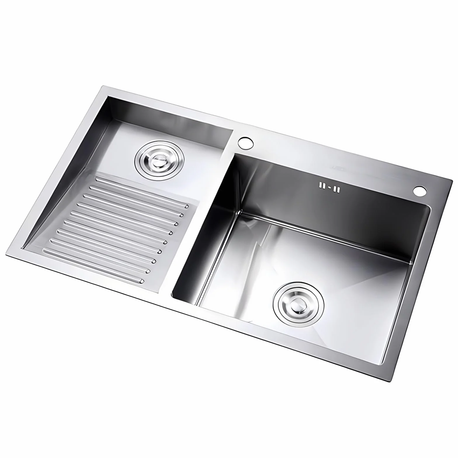 Utility Laundry Sink With Washboard, Hand Washing Tub With 4mm Thick Panel, Stainless Steel Laundry Basin, Workstation Washing Basin With Drain Kit, For Utility Room, Basement(A,80x48x22cm)