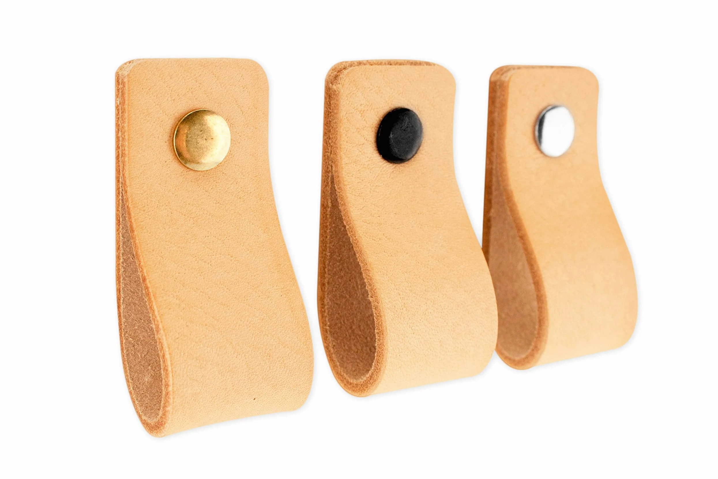 Brute Strength – Skórzane uchwyty meblowe – 12,5 x 2,5 cm – 12 szt. | Uchwyty do szafek, szuflad i komód z pełnoziarnistej skóry; do kuchni, łazienki i mebli drewnianych