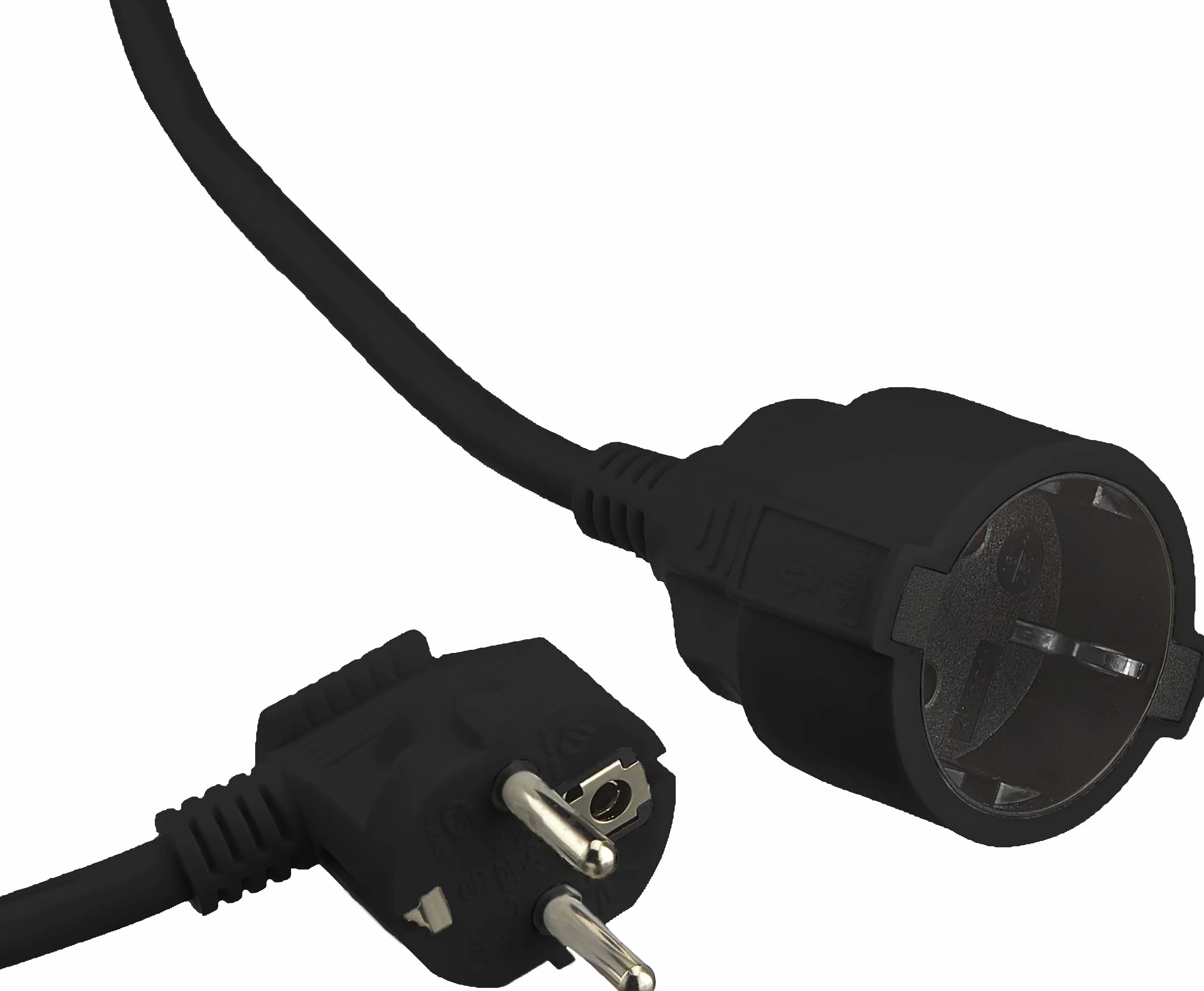 Meister Przedłużacz Schuko 2 m czarny IP20
