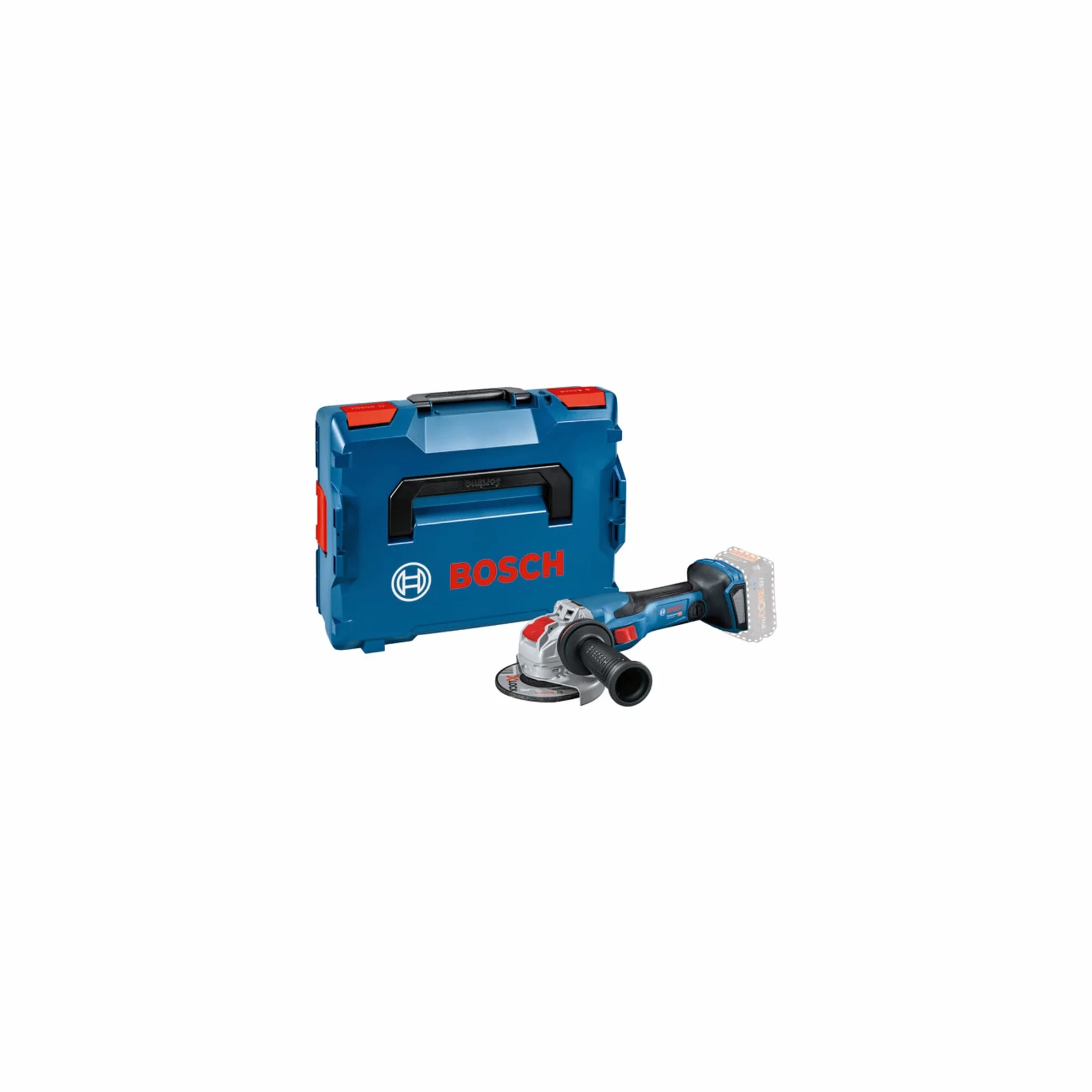 Bosch Professional system 18V: akumulatorowa szlifierka kątowa GWX 18V-15 C (Ø tarczy 125 mm, system X-LOCK, walizka L-BOXX)