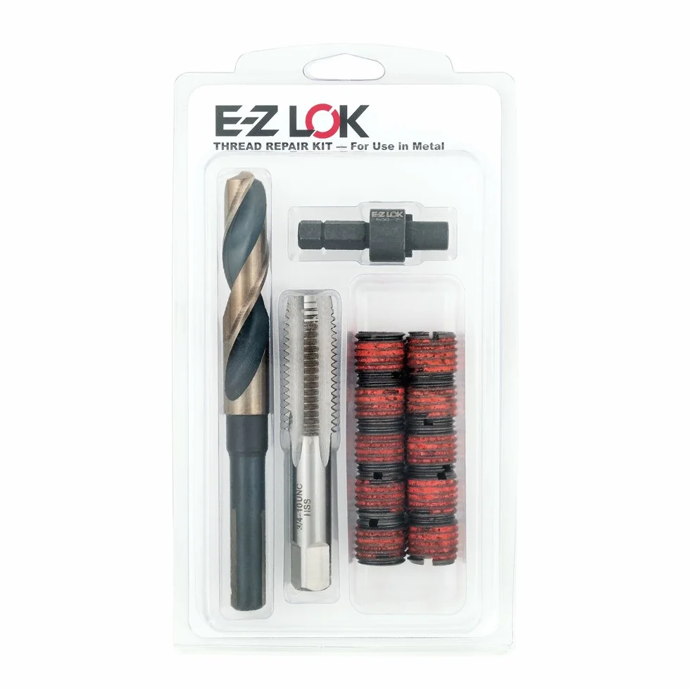 E-Z◕LOK EZ-450-8 Łączniki gwintowane do metalu M8-1.25 Zestaw instalacyjny ze stali, czarny tlenek