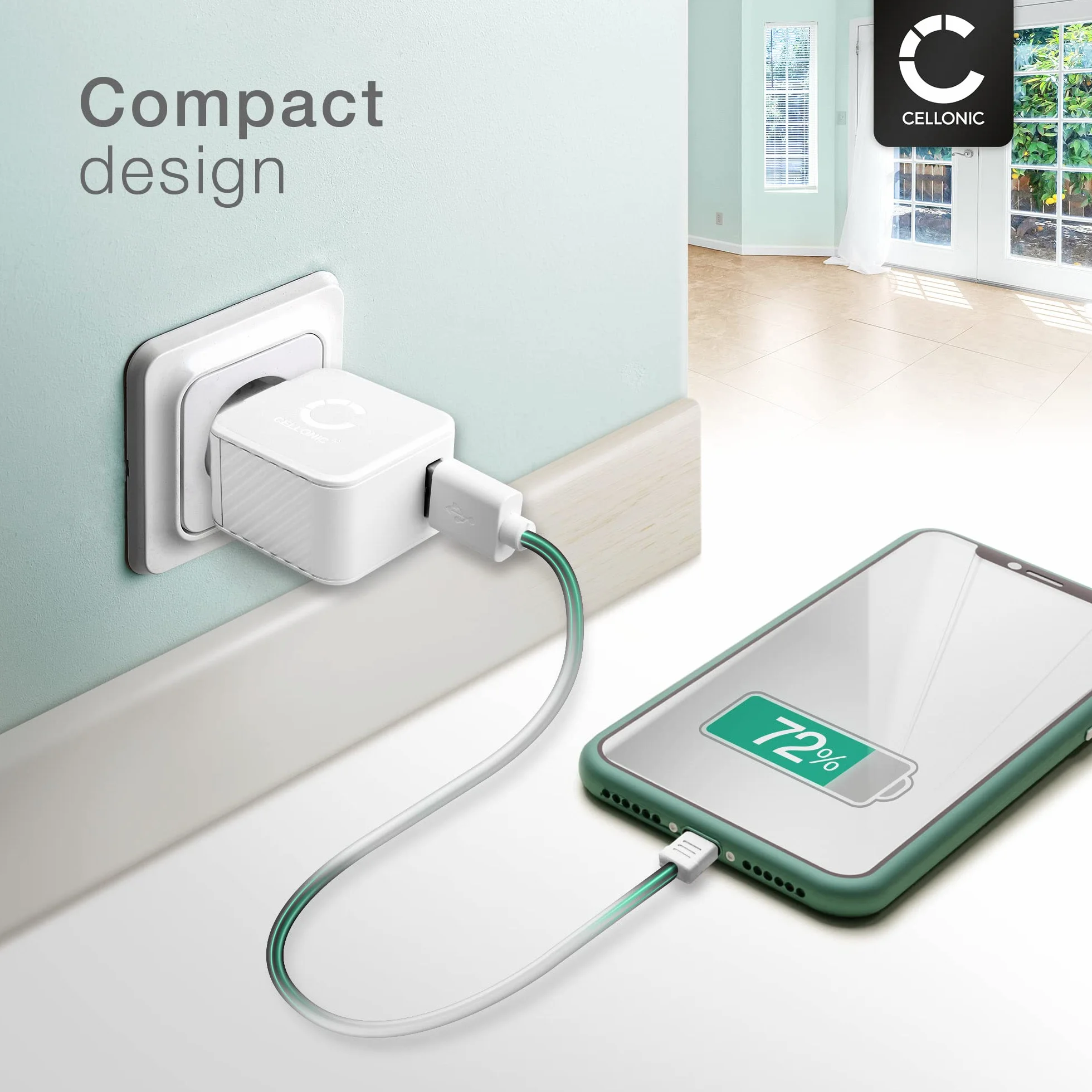 CELLONIC® Ładowarka USB szybka ładowarka do telefonu smartfona tabletu adapter zasilania wtyczka sieciowa