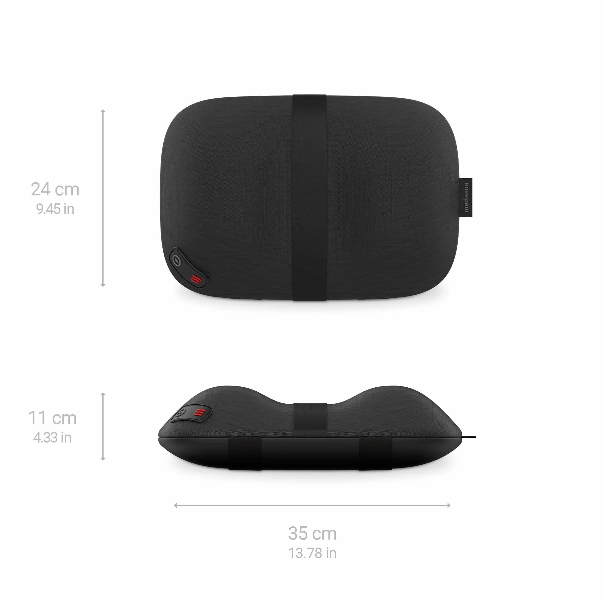 Medisana CL 300 Poduszka do masażu Shiatsu z funkcją podgrzewania, indywidualne ergonomiczne dopasowanie do pleców z 4 głowicami masującymi do ramion, pleców, nóg i karku
