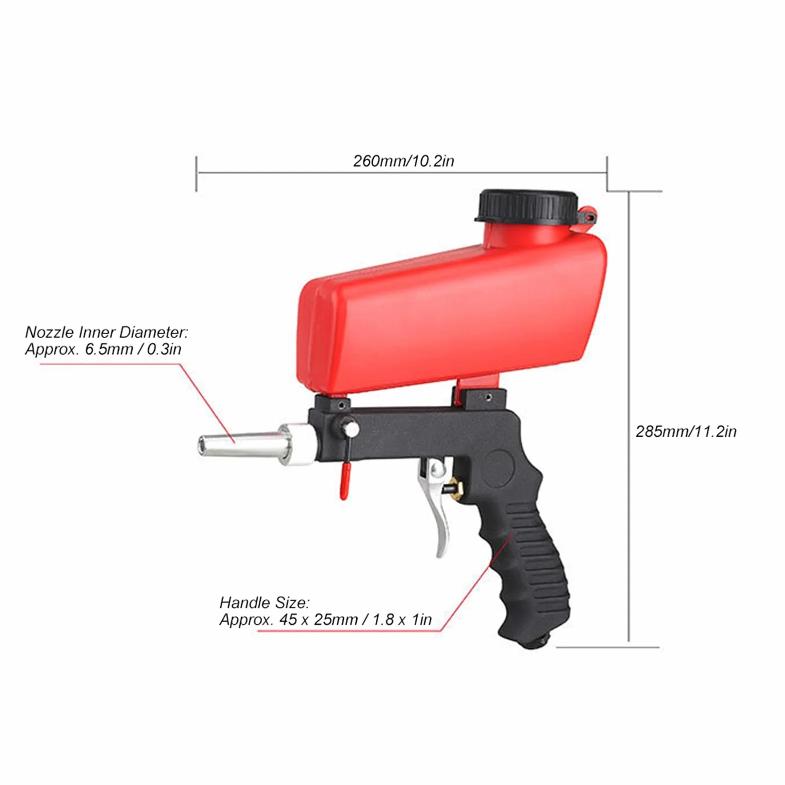 Sandblaster Zestaw Pistoletu do Piaskowania Pneumatyczny Pistolet do Piaskowania Mała Ręczna Maszyna do Piaskowania