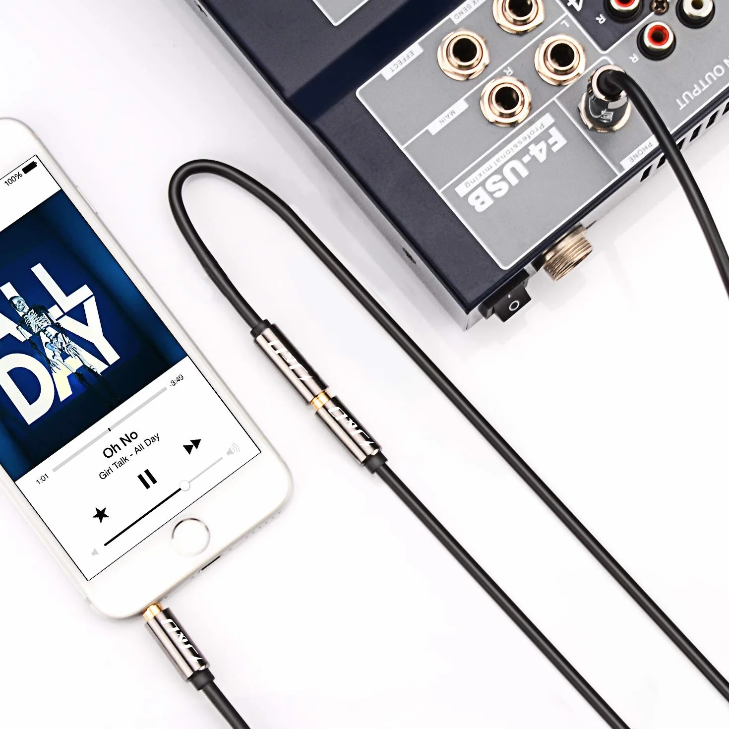 J&D 3,5 mm zu 6,35 mm Kabel, Gold-Plated Kupfer Shell Heavy Duty 3,5mm TRS Weiblich auf 6,35mm TRS Männlich Stereo-Audiokabel Adapter 1.8m