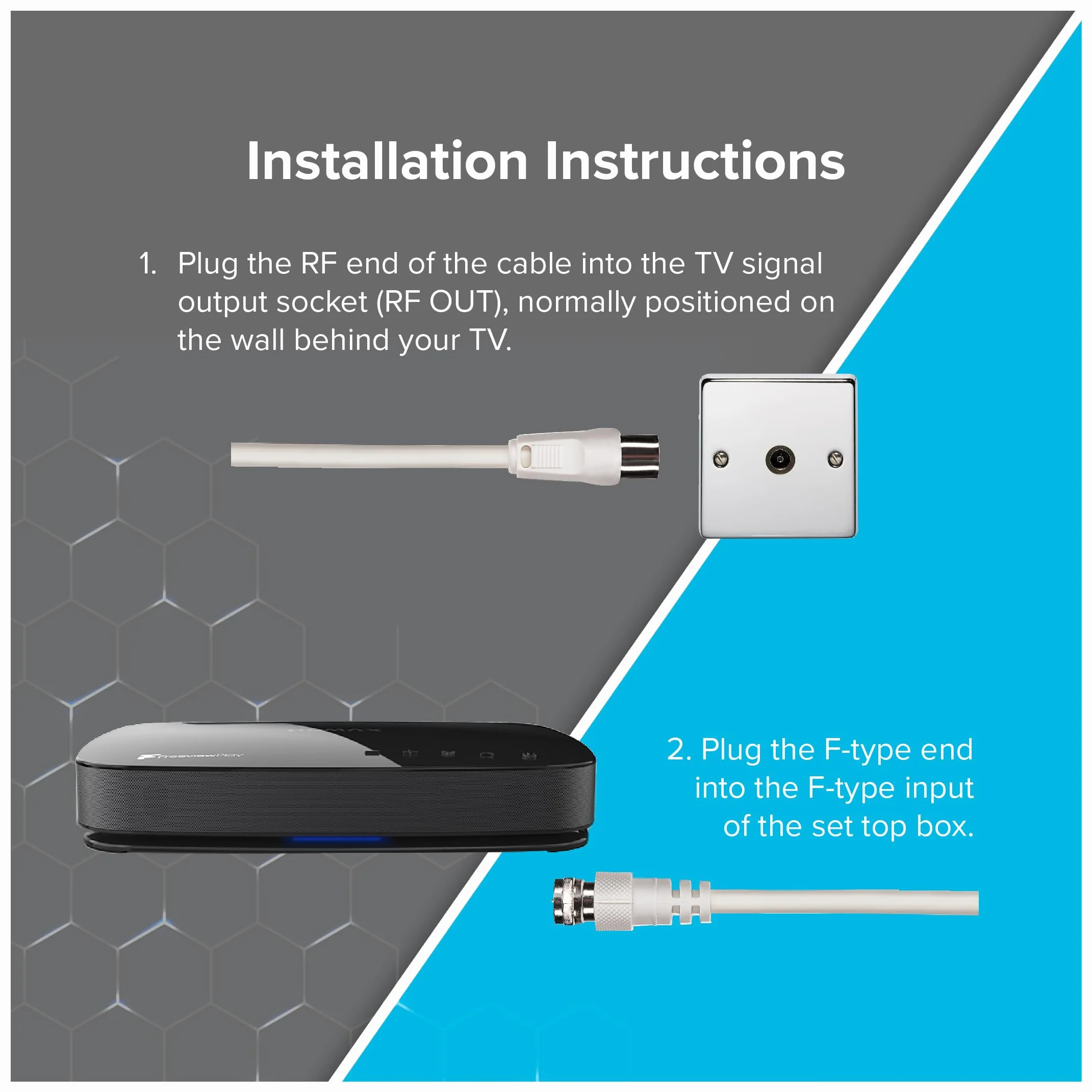 Maplin Kabel antenowy satelitarno-telewizyjny 1 m kabel koncentryczny typu F męski na męski RF