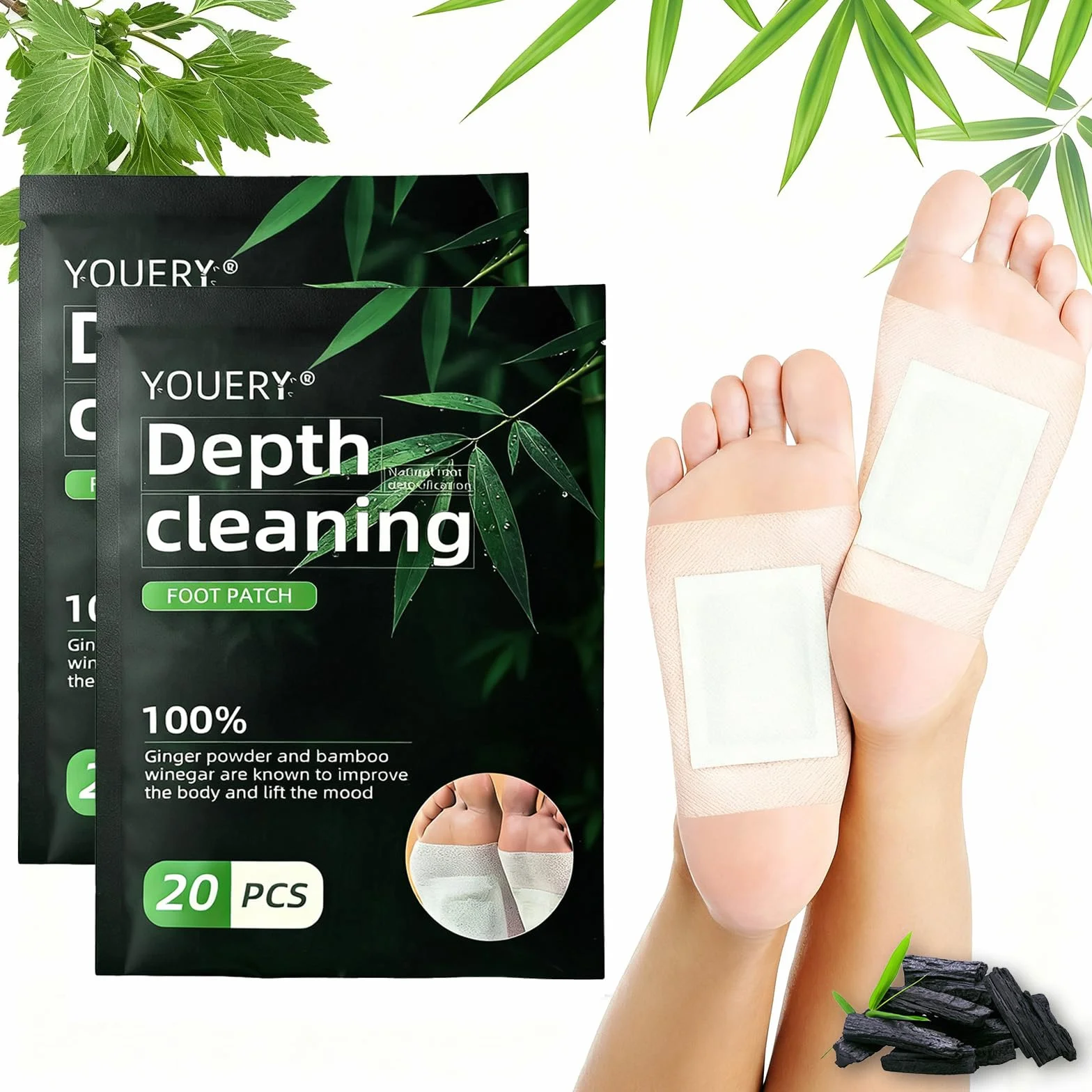 Plastry Detox na stopy, odchudzanie, plastry detoksykacyjne, poprawa jakości snu, łagodzi stres, wspomaga krążenie krwi (40 sztuk)