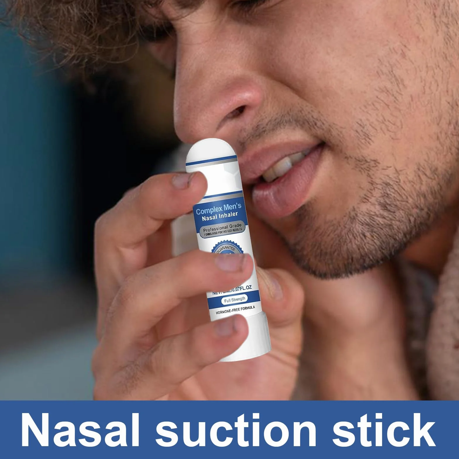 Inhalator do nosa – ergonomiczny drążek oddechowy do nosa z zatoką, naturalne wzmocnienie nastroju, inhalator do nosa dla mężczyzn, nastolatków, młodzieży, trening jazdy, podróż służbowa, czas wolny