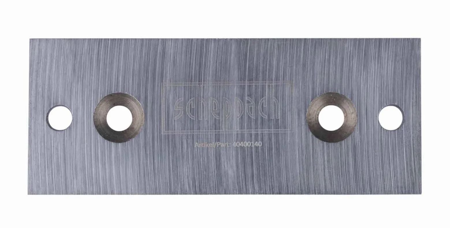 Scheppach Nóż obrotowy do spalinowej rozdrabniacza ogrodowego Biostar 3000 | 4 x 40 x 100 mm | 1 zestaw = 2 sztuki | pasuje również do GWS400/ GWS400B