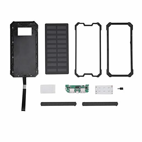 Solarny powerbank 20000 mAh USB 2 wyjścia bezprzewodowy szybkie ładowanie latarka