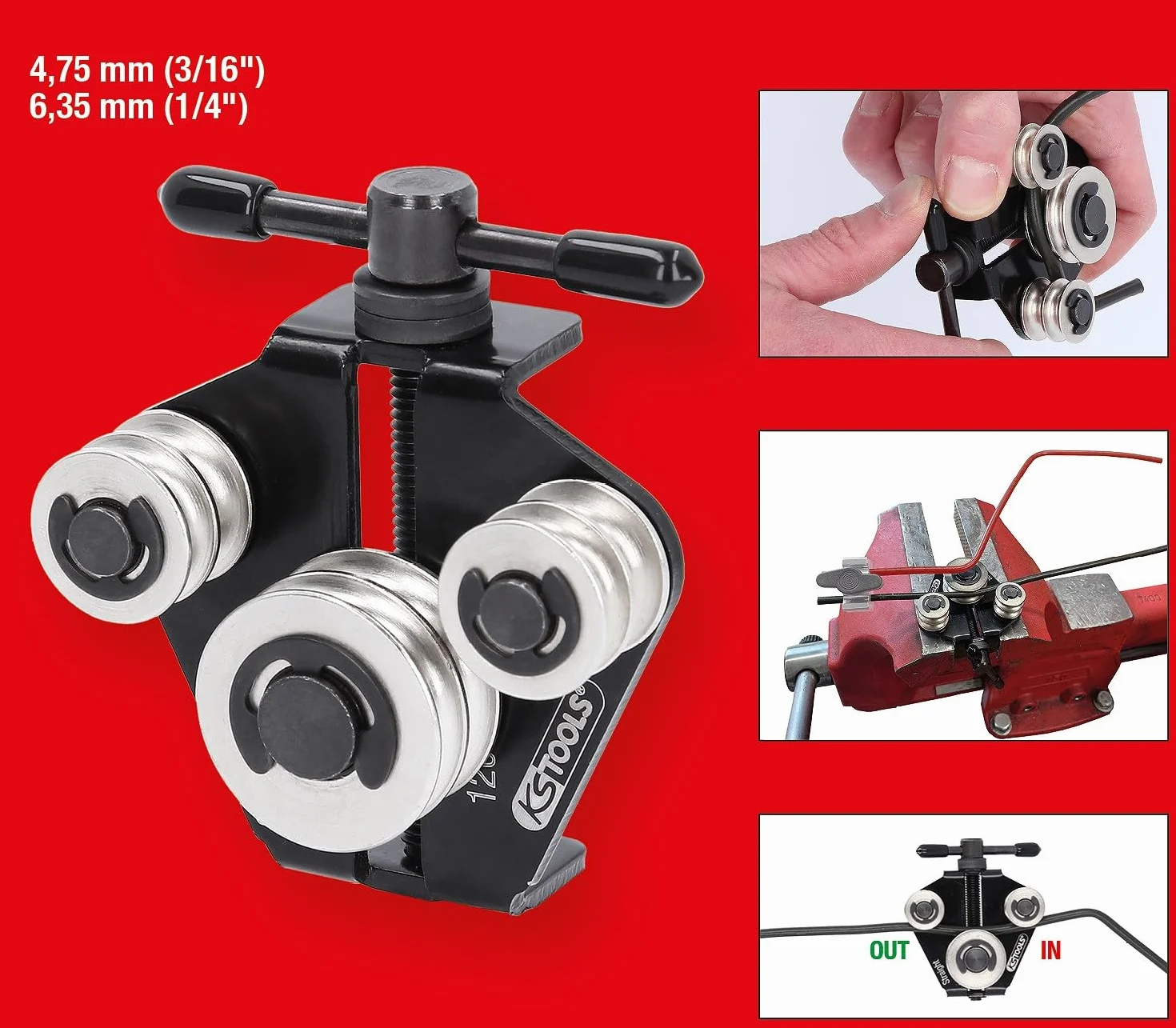 KS TOOLS 120.1004 Narzędzie gnące przewód hamulcowy