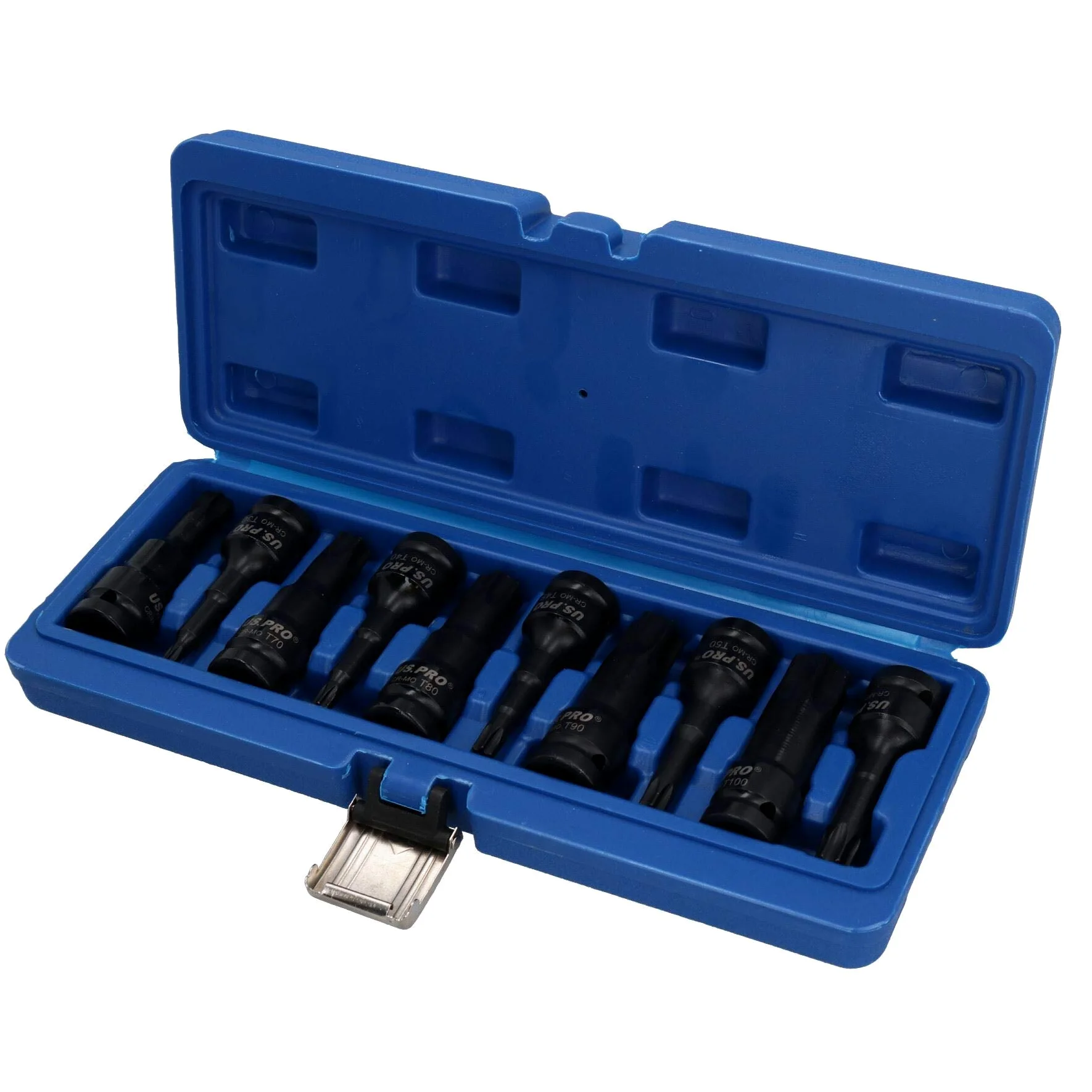 Torx Star Impact końcówki bitowe do głębokich uderzeń, bardzo długie T30 – T100 zestaw 10 szt