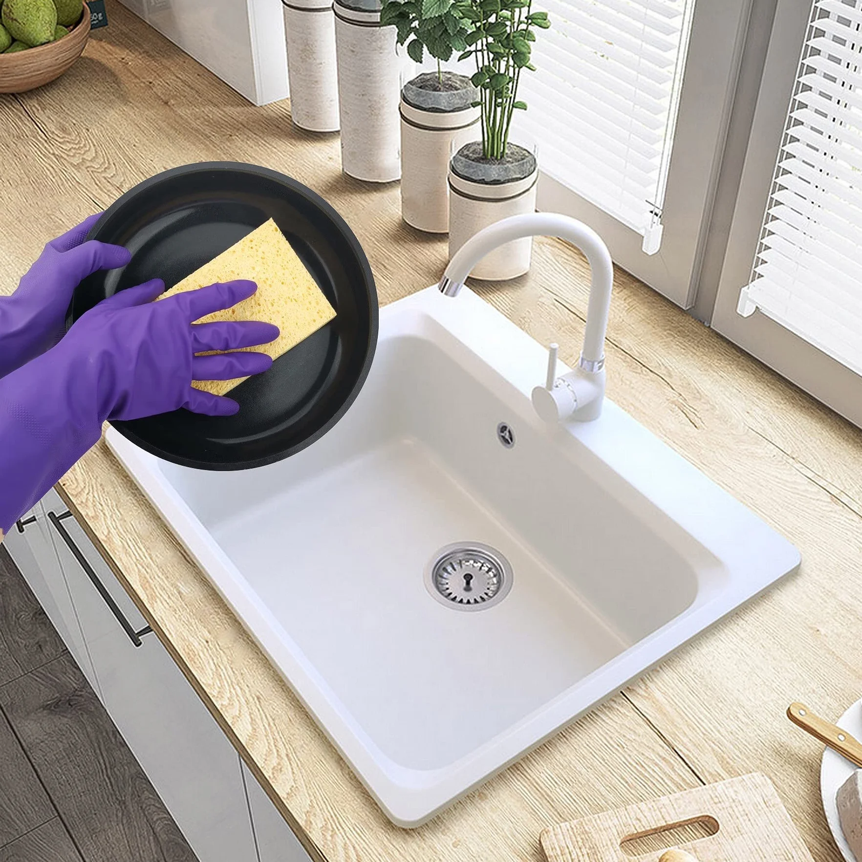 IDEA HOME Pureza 5 l, zrównoważony płyn do mycia naczyń, silny środek do usuwania tłuszczu, płyn do mycia naczyń, na bazie roślin, cytryna