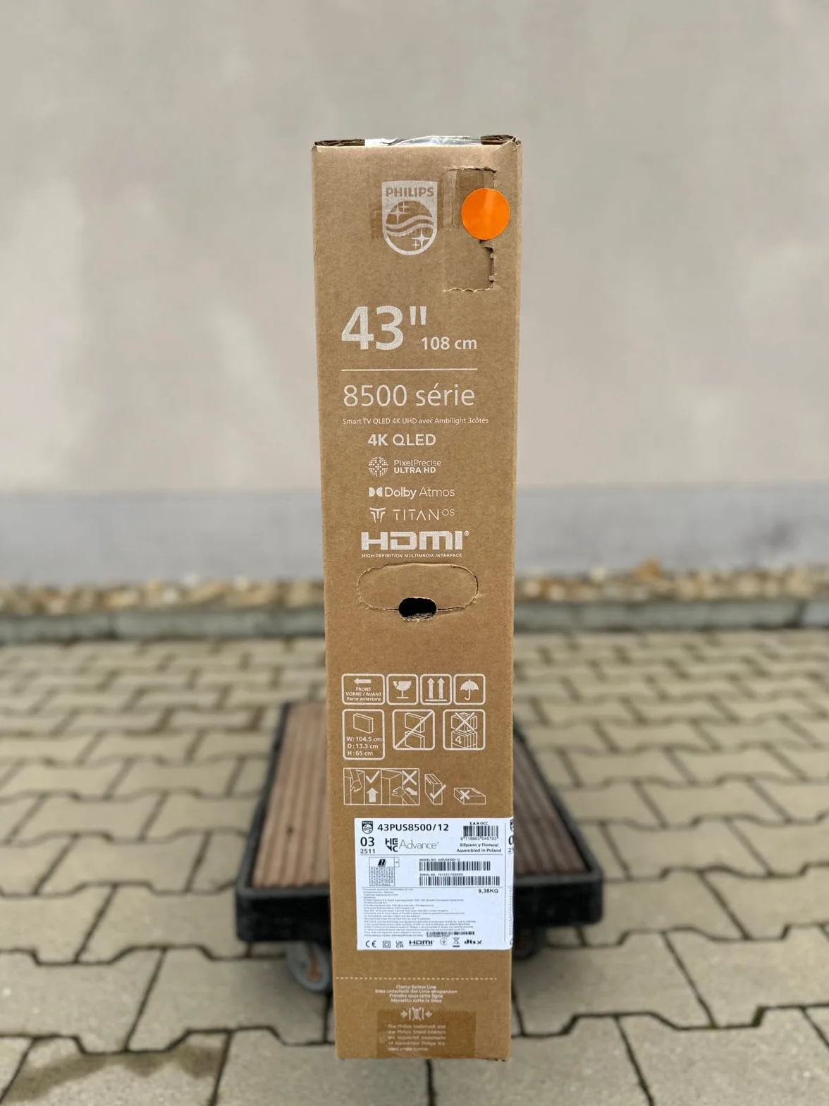 Philips Ambilight 43PUS8500 4K LED Smart TV 43 cali Pixel Precise Ultra HD Titan OS Dolby Atmos