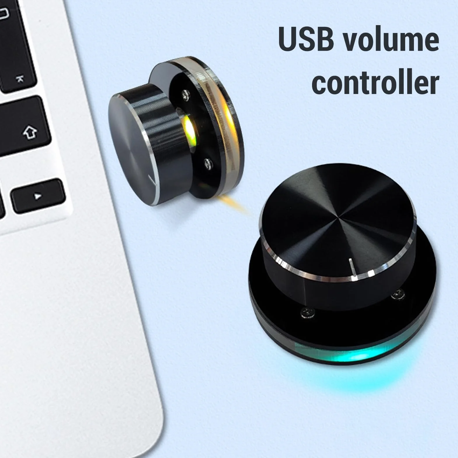 Kontroler Multimediów Pokrętło Głośności USB C z RGB dla PC Android