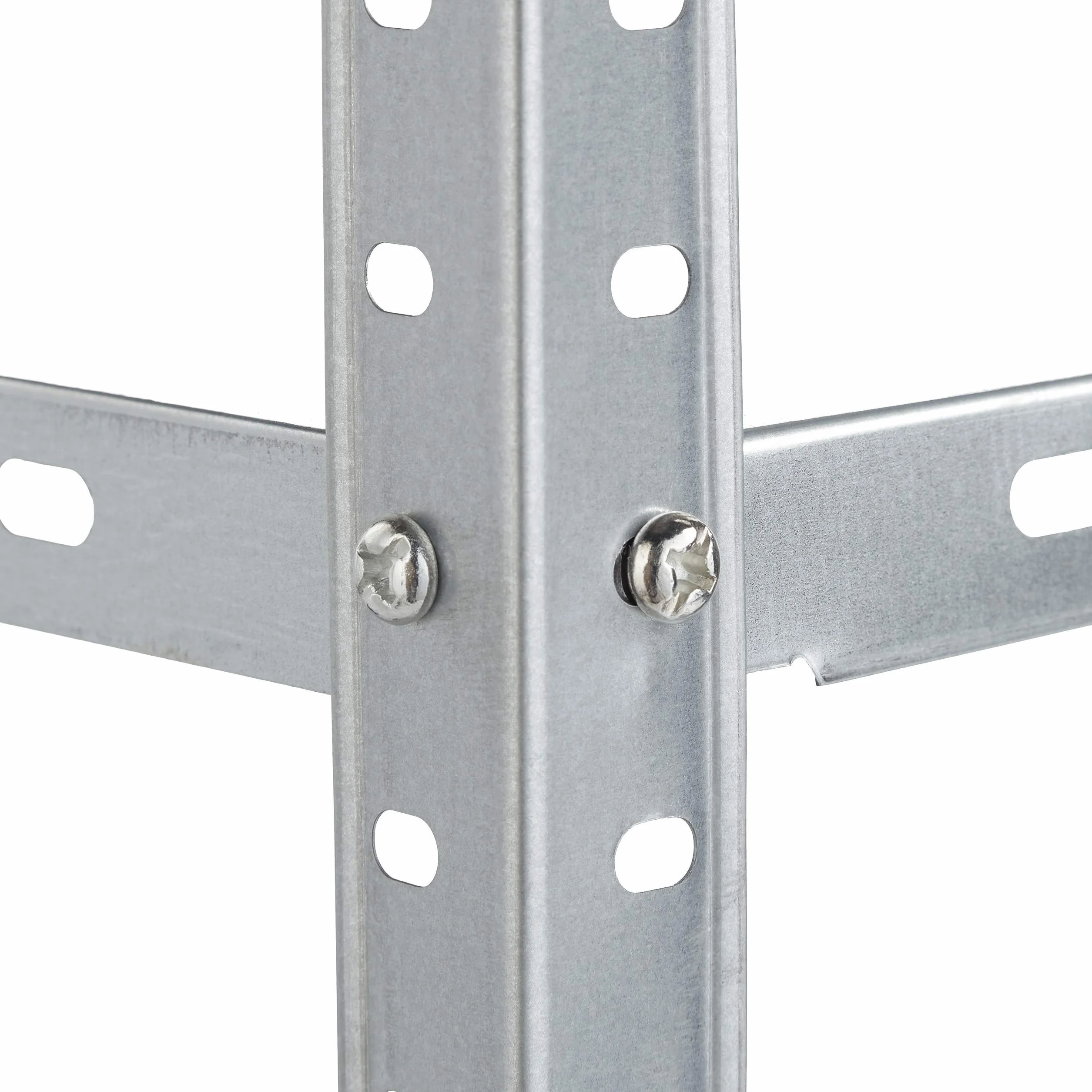 Relaxdays regał magazynowy do 160 kg, metalowa półka, 4 poziomy, szafka do garażu 145x75,5x30 cm, srebrny