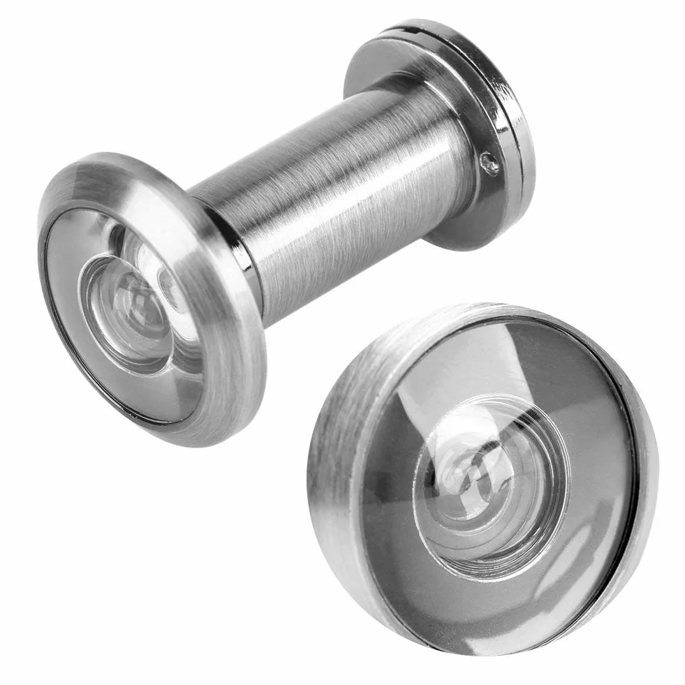 Fdit Wizjer do drzwi ze stopu cynku 220 stopni z obrotową osłoną prywatności Wizjer do drzwi antywłamaniowych do drzwi 35 mm–60 mm Opakowanie wielokrotnego użytku (4 #)