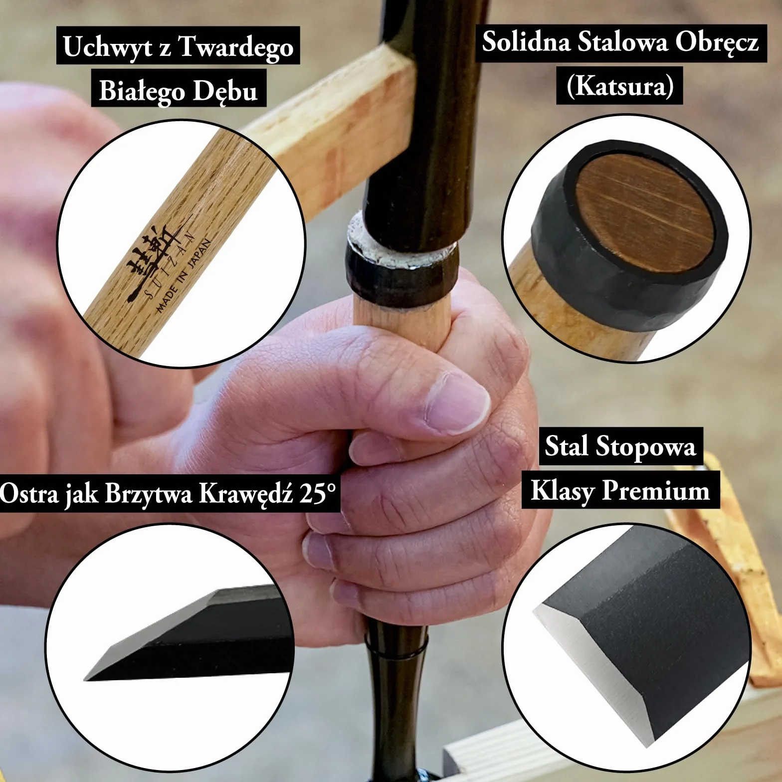 SUIZAN Dłuto do Drewna Oire Nomi 30 mm Narzędzia Stolarskie