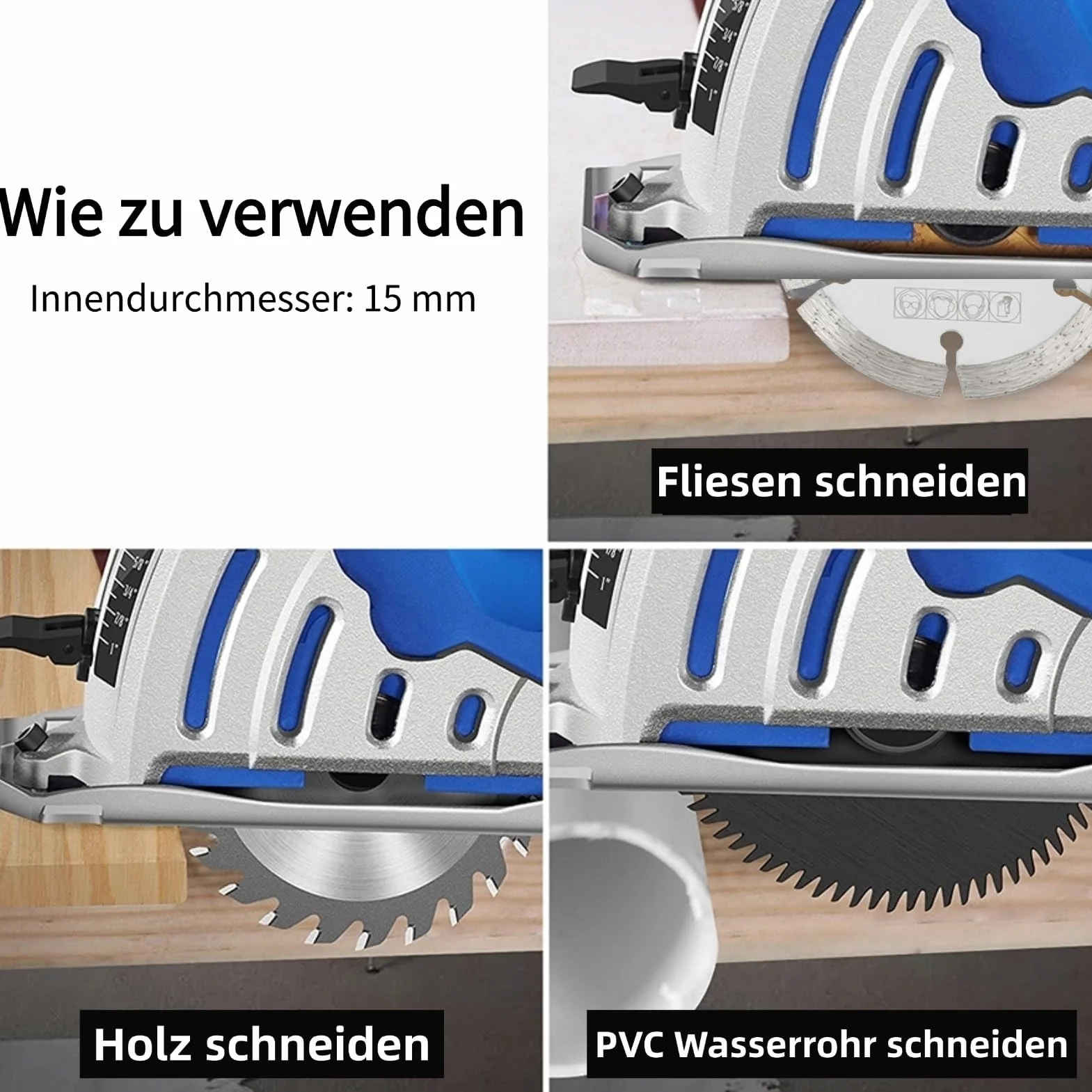 5PCS Mini Circular Saw Blade Fine Finishing Cutting Discs Carbide Diameter Inner-15mm Outer-85mm for Cutting Tool