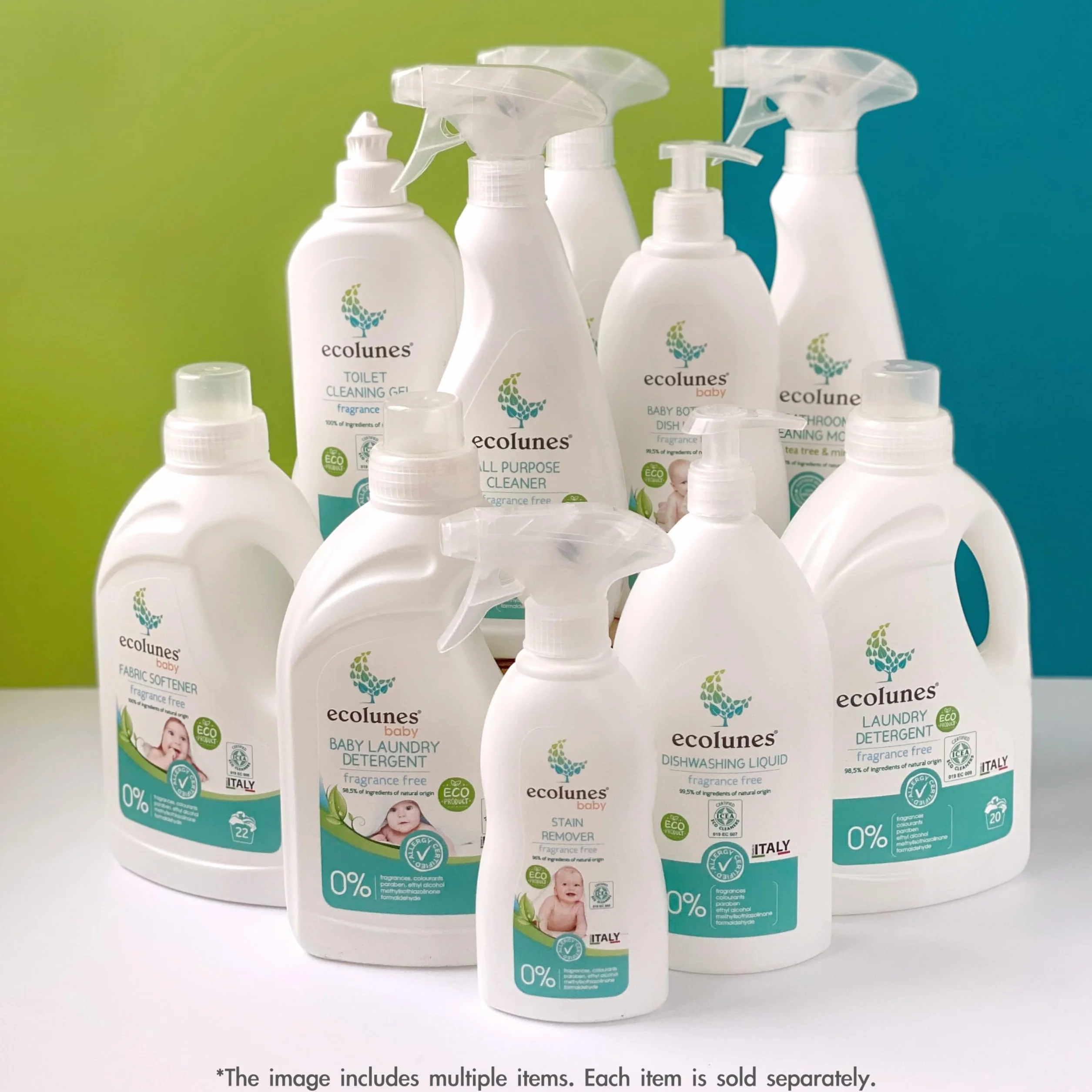 Ecolunes Dishwashing Liquid Fragrance Free hipoalergiczny, bezzapachowy płyn do mycia naczyń, w 99,5% z naturalnych składników, stworzony specjalnie dla osób o wrażliwej skórze, 500ml