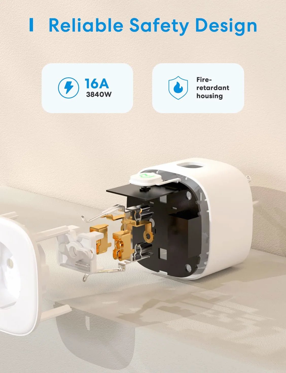 Meross Smart Plug WiFi 16A 3840W kompatybilny z Apple HomeKit, Alexa, Google Assistant, SmartThings Pakiet 4