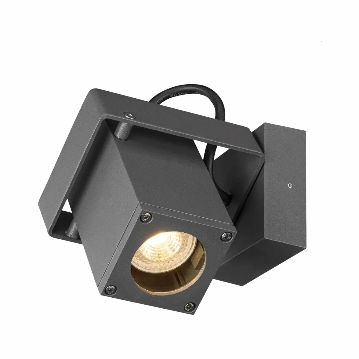 SLV THEO BRACKET Natynkowa Lampa Ścienna i Sufitowa LED GU10 IP65 7W Antracytowa